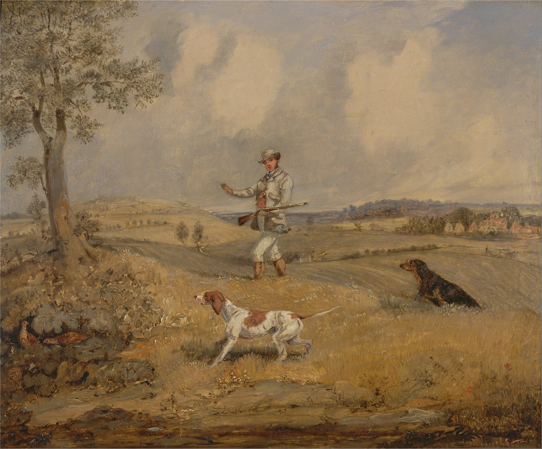 Partridge Shooting, by Henry Thomas Alken, public domain