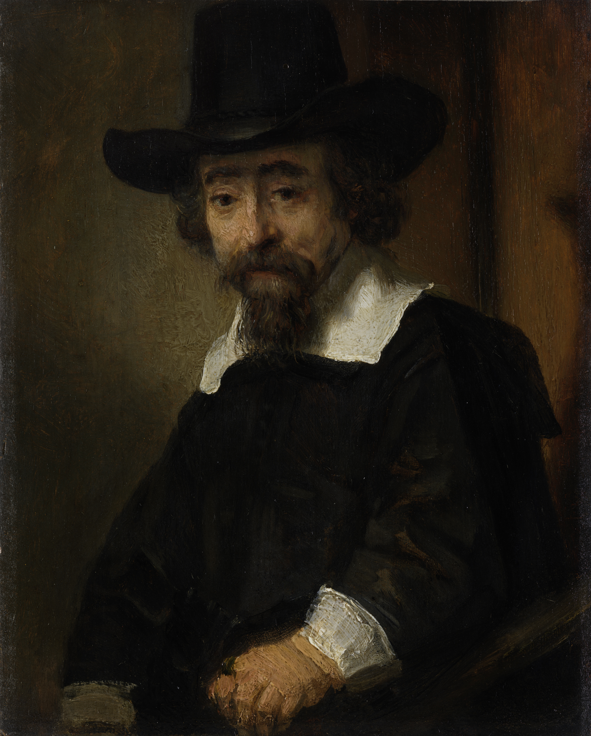 Portrait of Ephraim Bueno, oil on panel by Rembrandt van Rijn