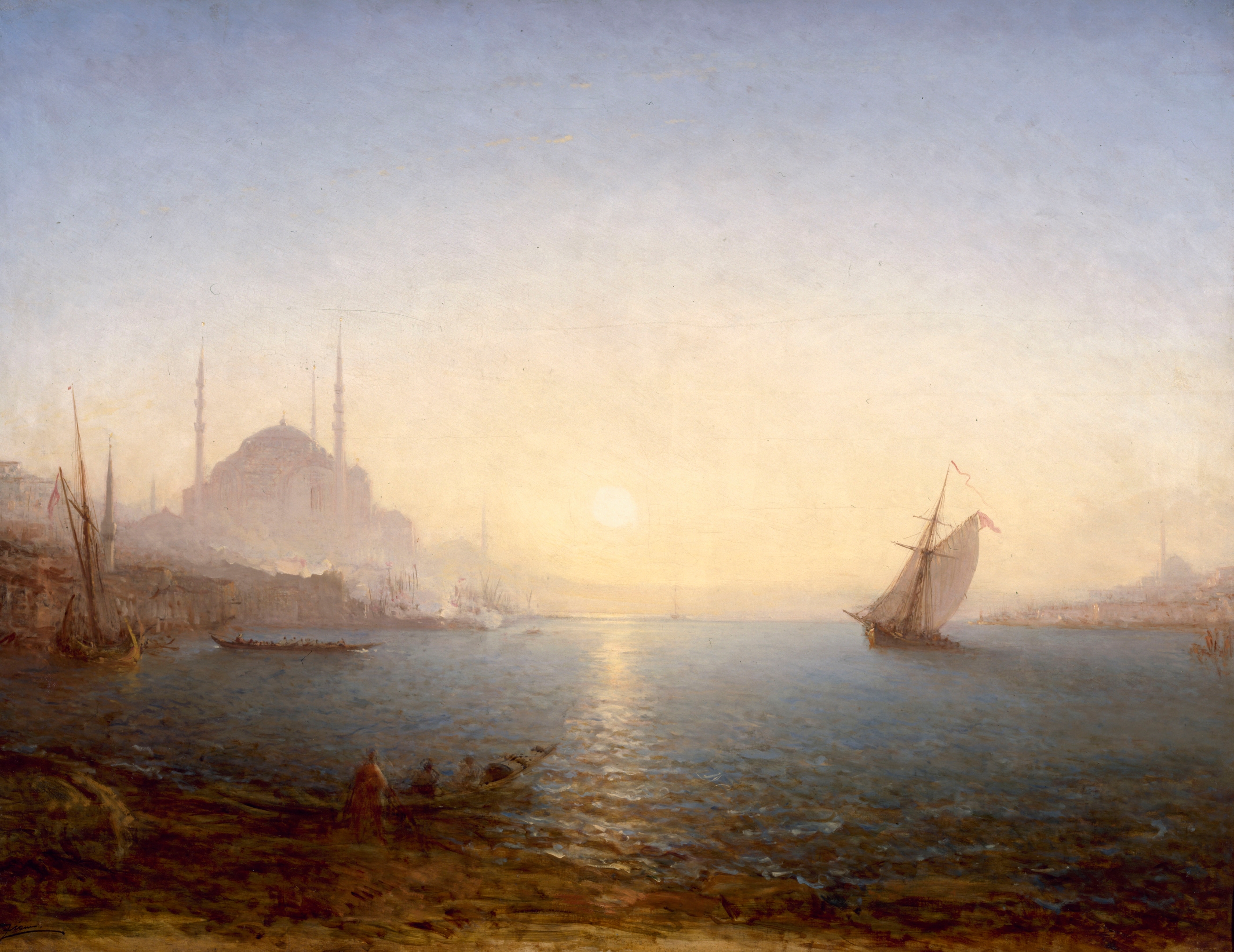 Constantinople, Sainte-Sophie Au Soleil Levant, by Félix Ziem, public domain