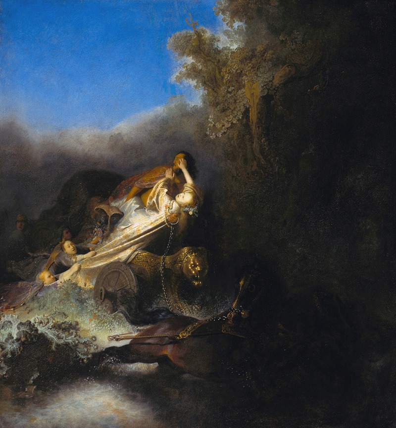 Rembrandt's 'The Abduction of Proserpina' depicts a dramatic mythological scene.