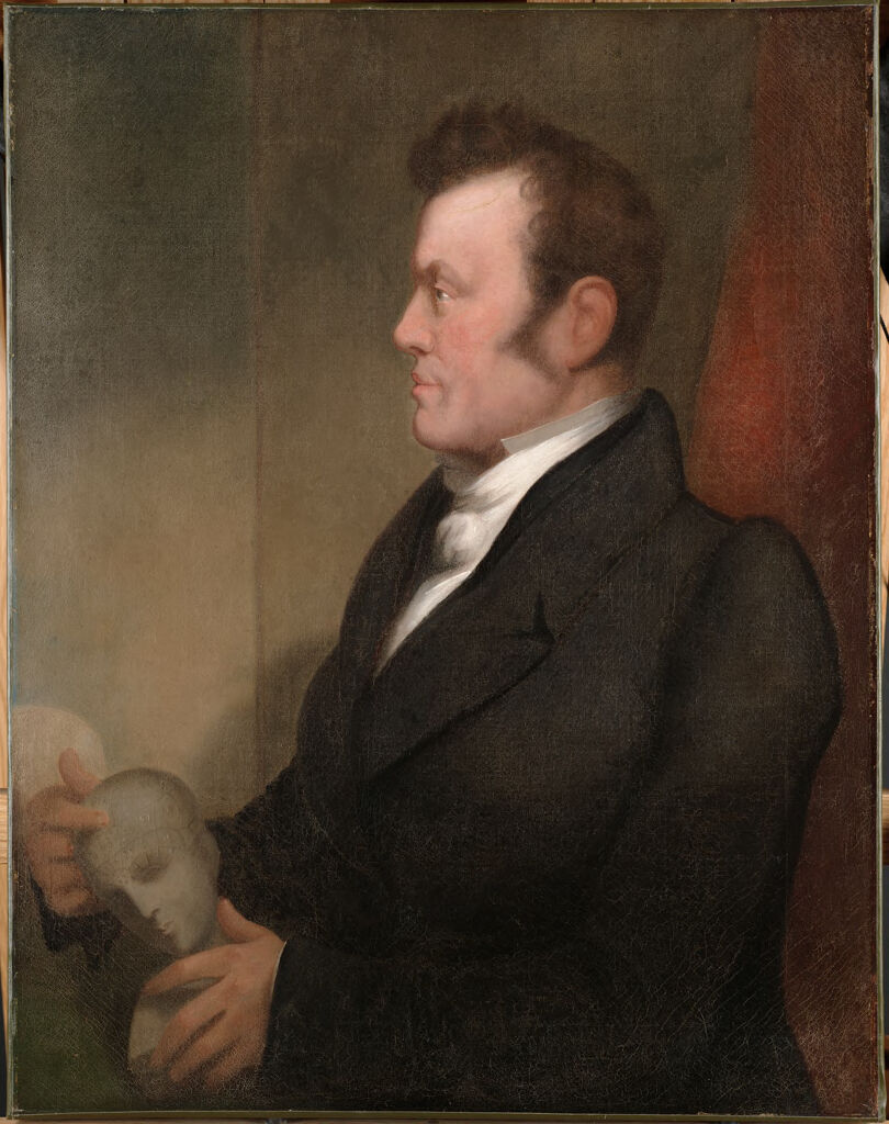 Portrait of Johann Gaspar Spurzheim, oil on canvas by Alvan Fisher