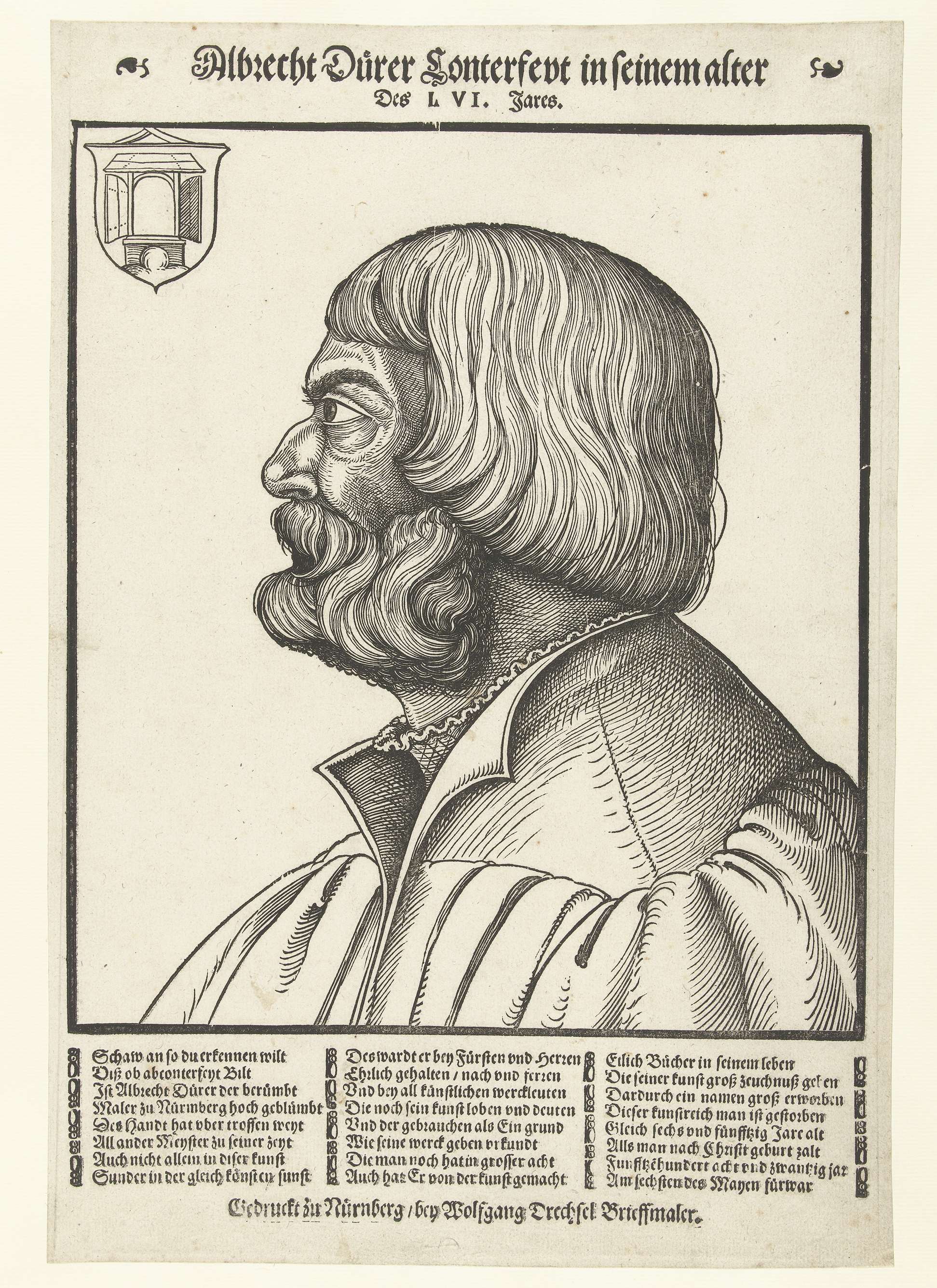 Portret van Albrecht Dürer, by Albrecht Dürer, public domain