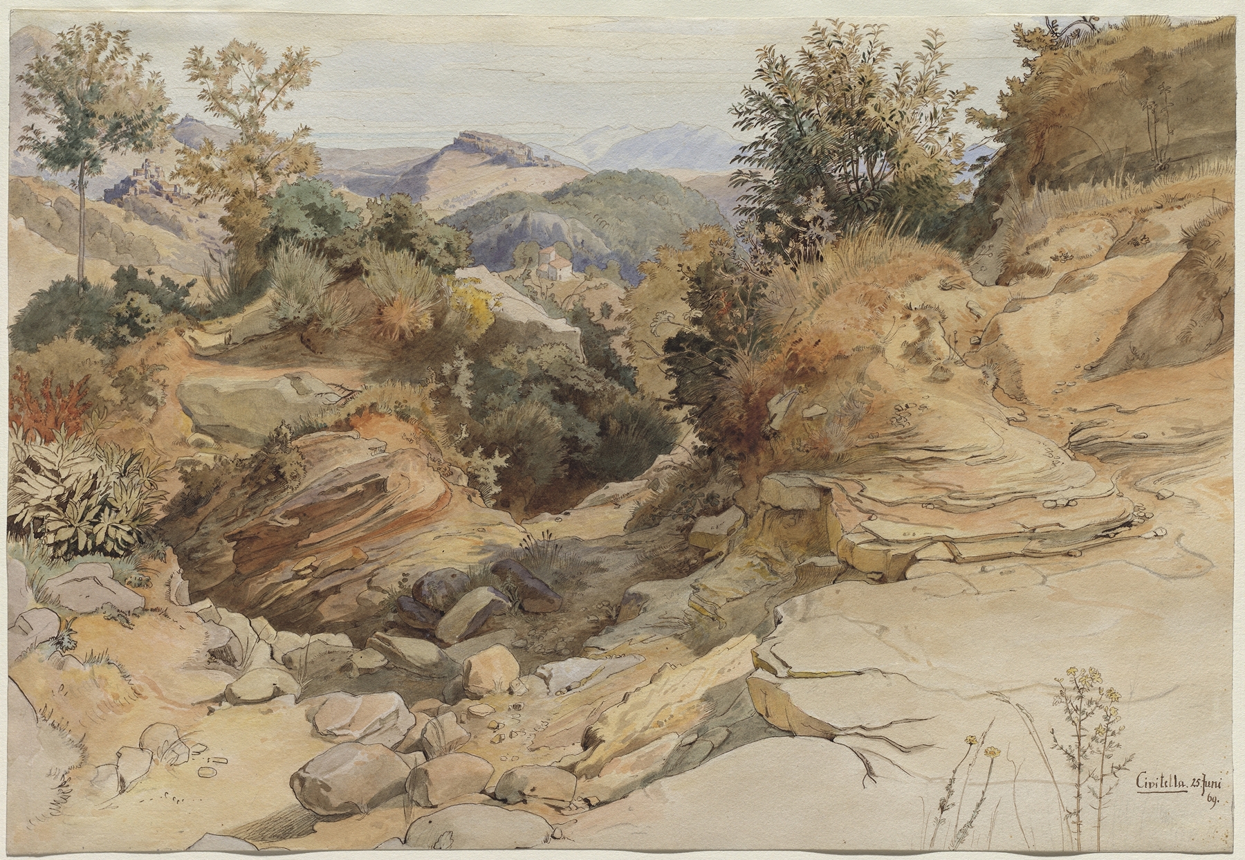 Landscape of Sabine Hills by Victor Paul Mohn, oil painting
