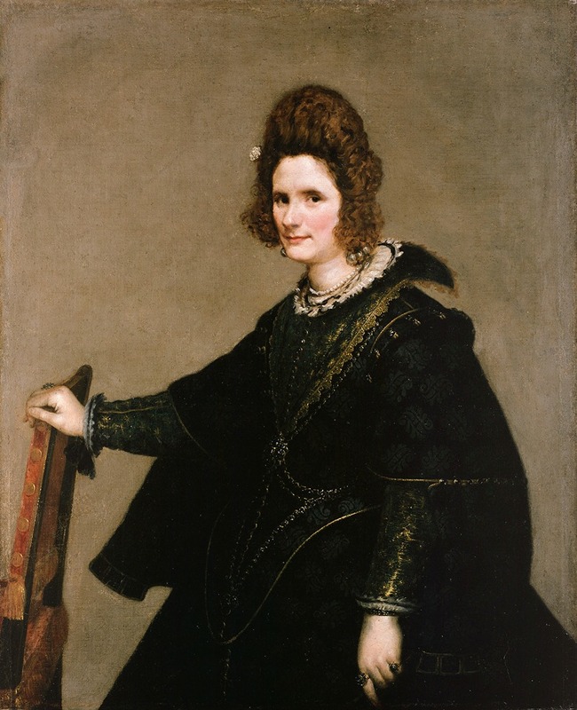 Portrait of a lady with dark hair, oil on canvas by Diego Velázquez