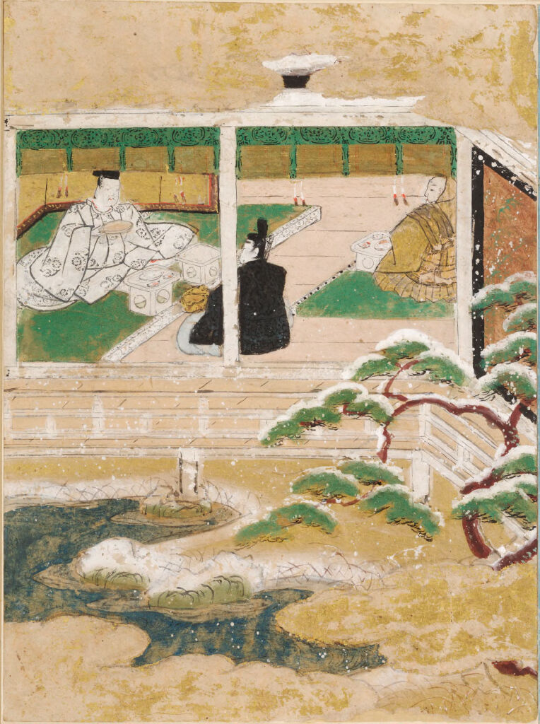 The Seer (Maboroshi), Illustration to Chapter 41 of the Tale of Genji (Genji monogatari), by Tosa Mitsunobu, public domain