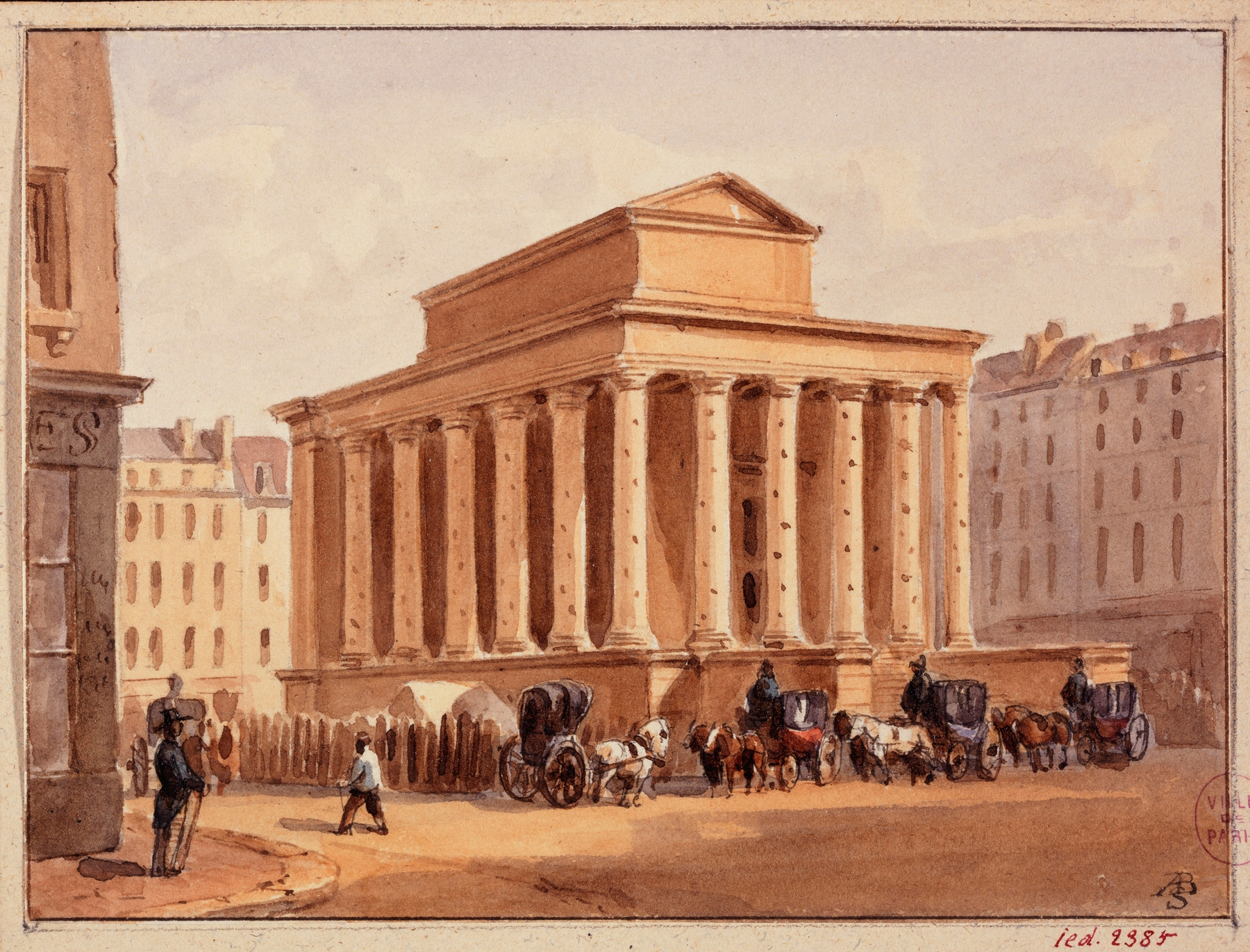 Monument expiatoire élevé à la mémoire du duc de Berry, à l’emplacement de l’ancien Opéra, by Auguste-Sébastien Bénard, public domain