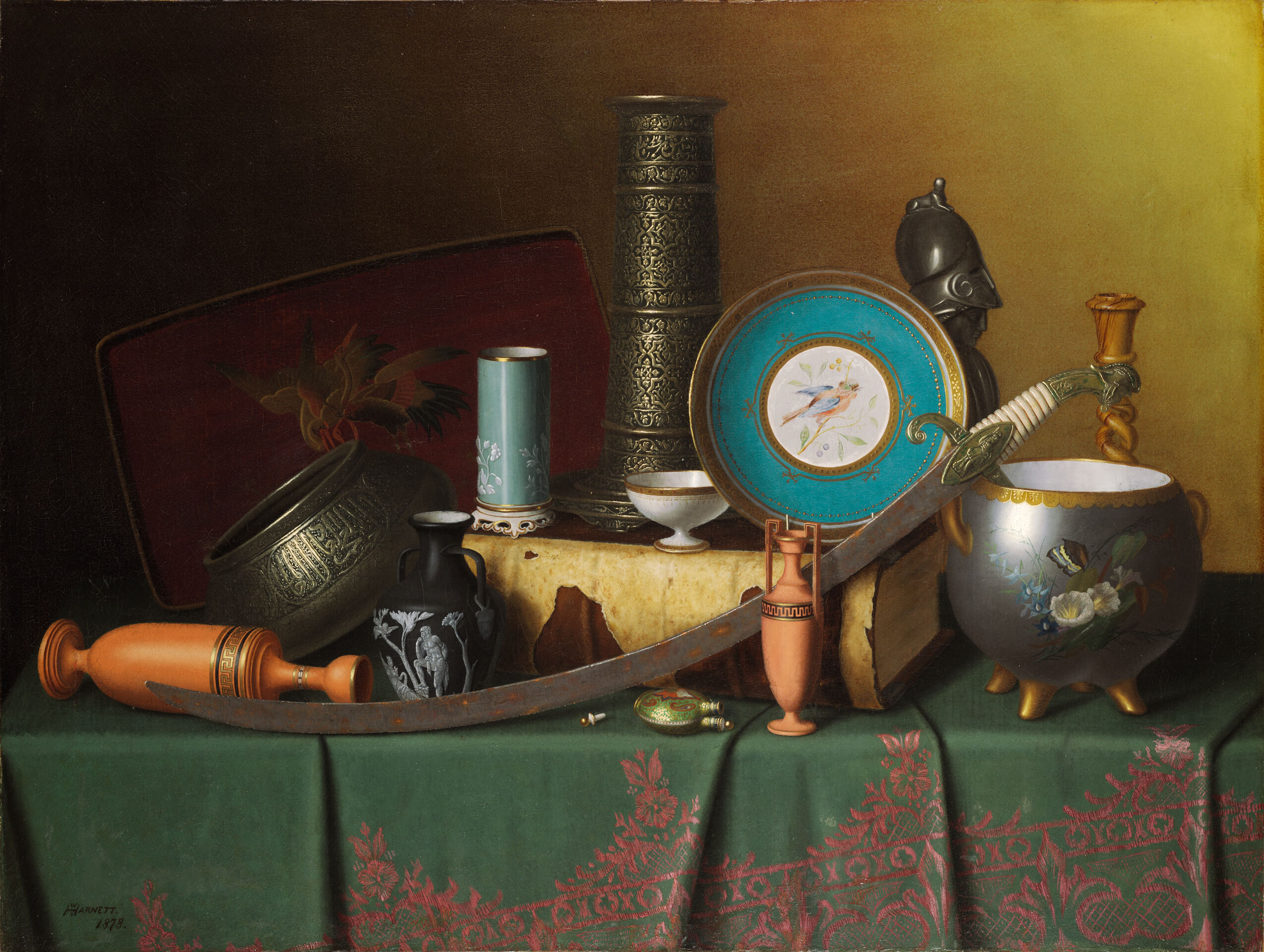 Still Life with Bric-a-Brac, by William Michael Harnett, public domain