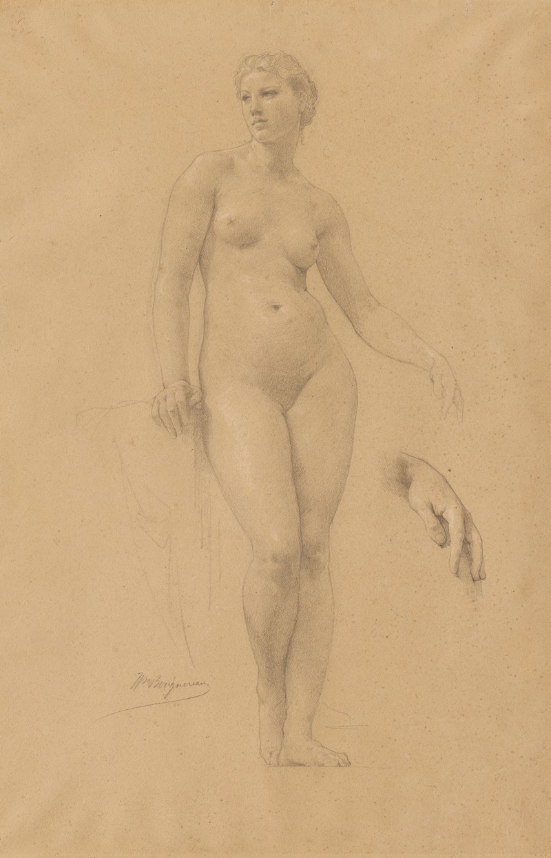 Study Of Venus For ‘apollo And The Muses In Olympus’ by William Bouguereau