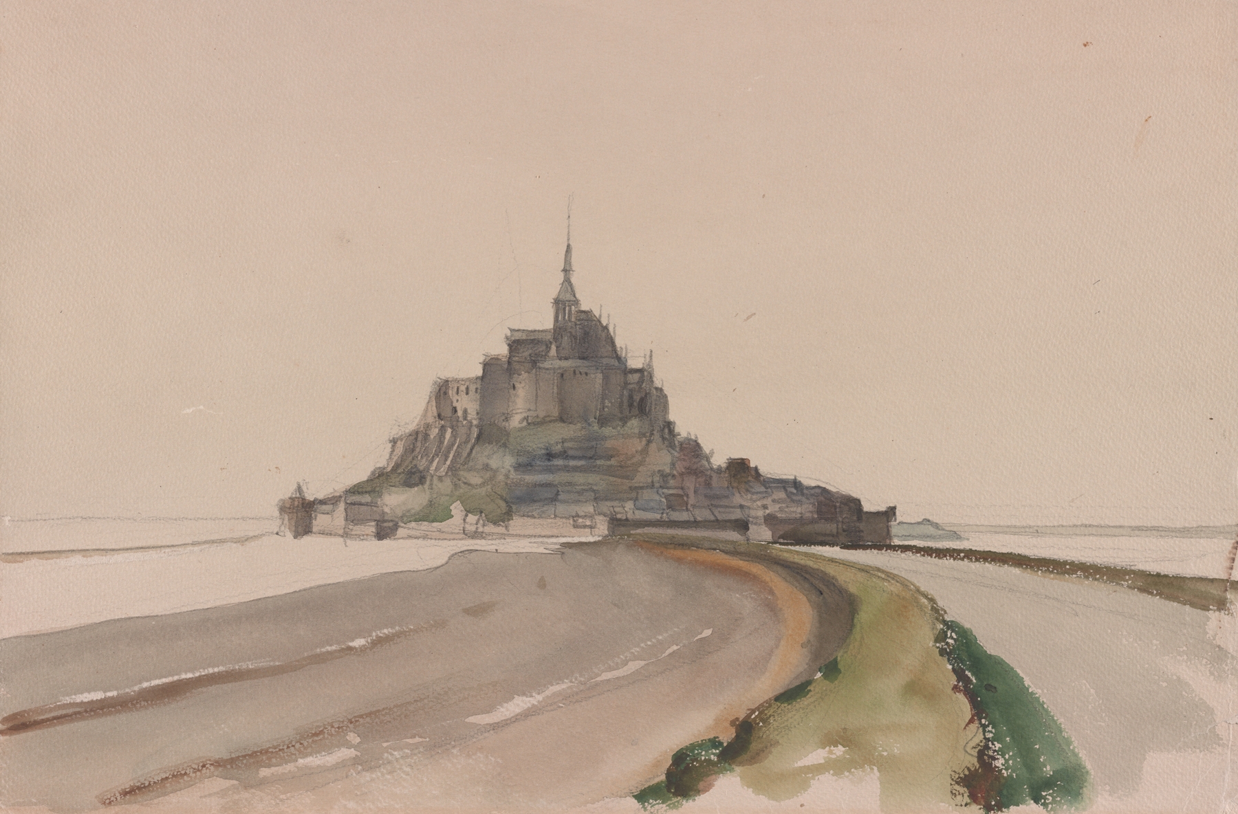 Landscape of Le Mont St.-Michel by Victor Alfred Lundy, medium unknown