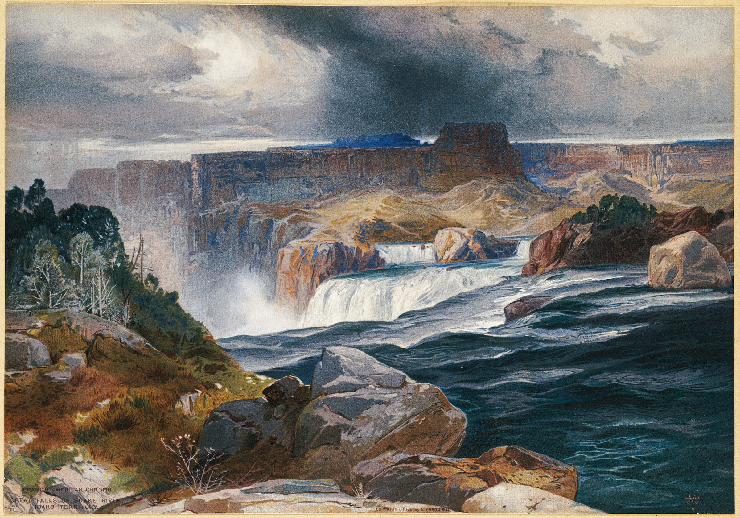 Great Falls of Snake River, Idaho Territory, by Thomas Moran, public domain