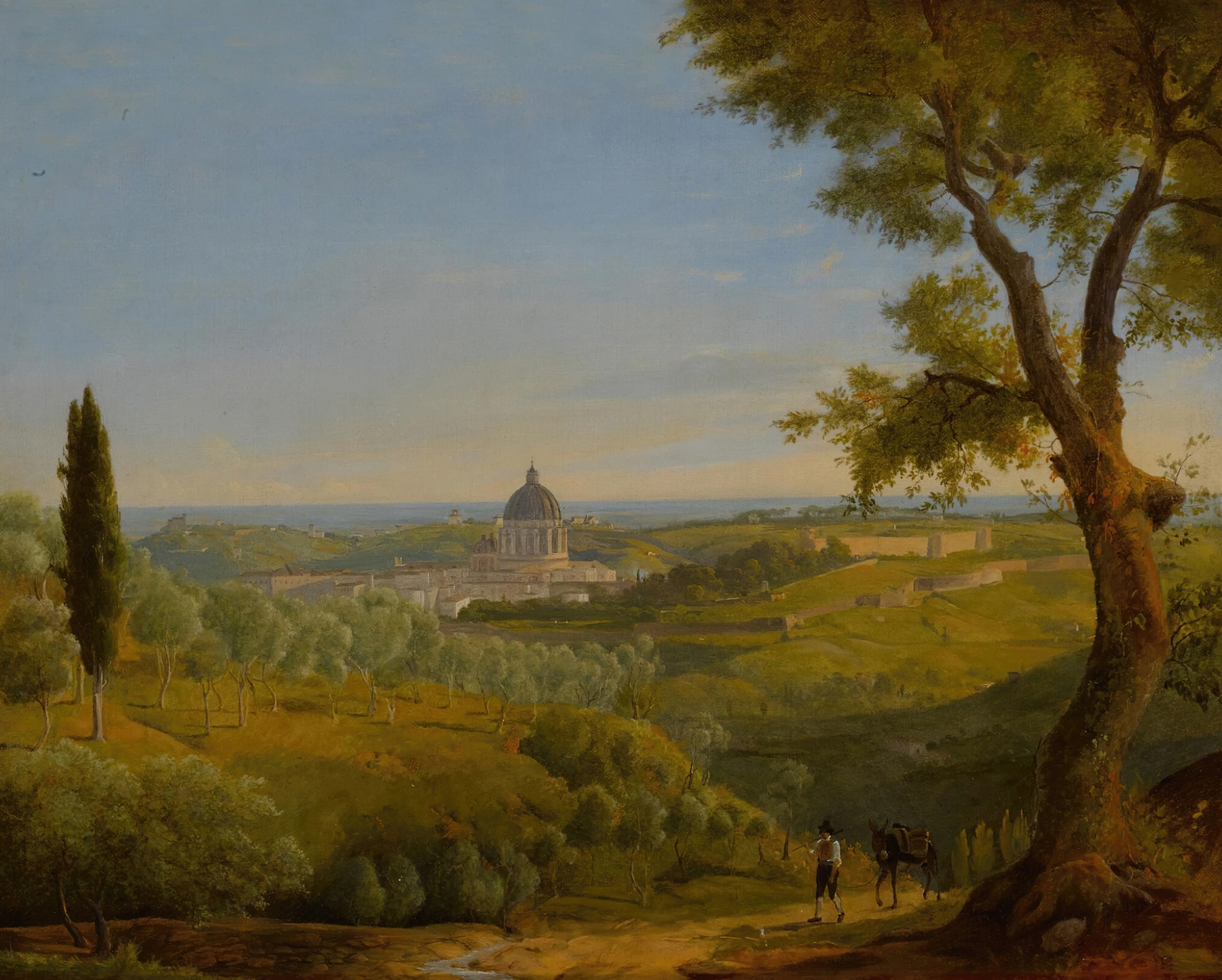 Oil painting of Saint Peter's Basilica at twilight by Charles Lock Eastlake
