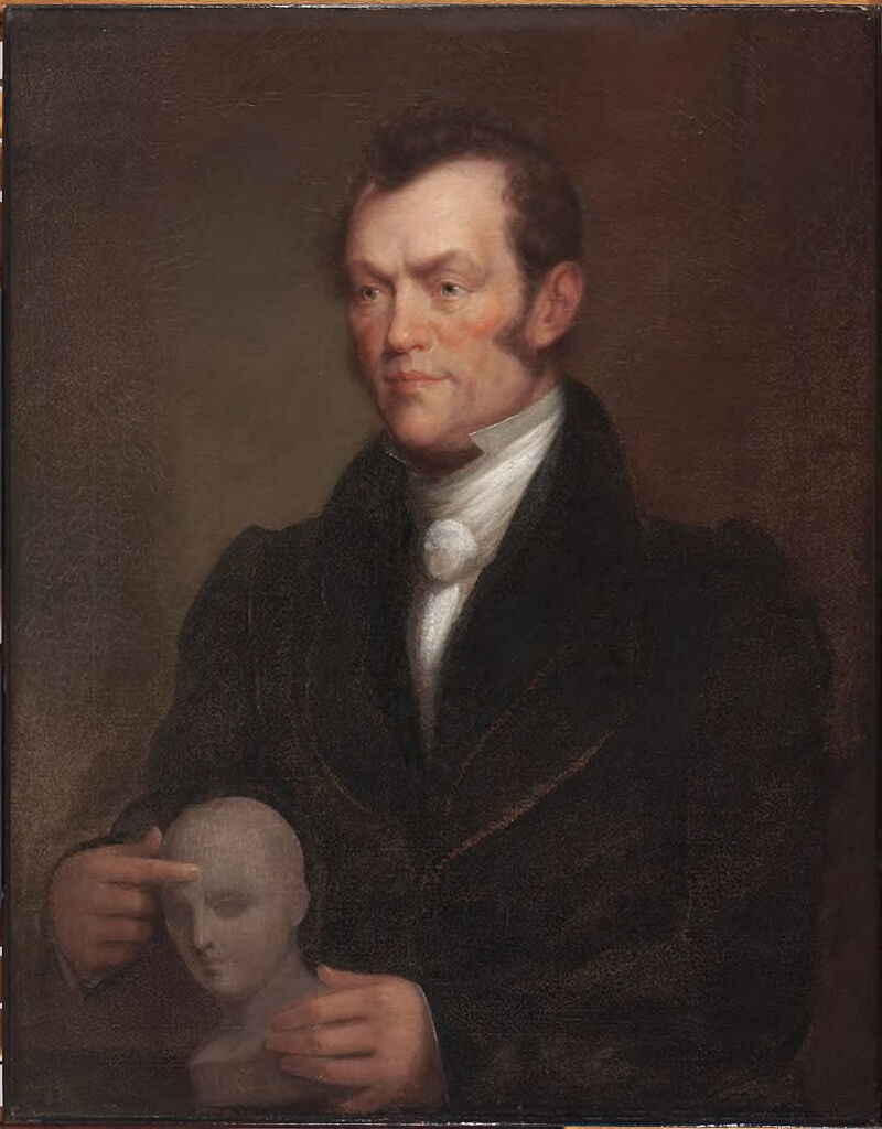 Portrait of Johann Gaspar Spurzheim, oil on canvas by Alvan Fisher