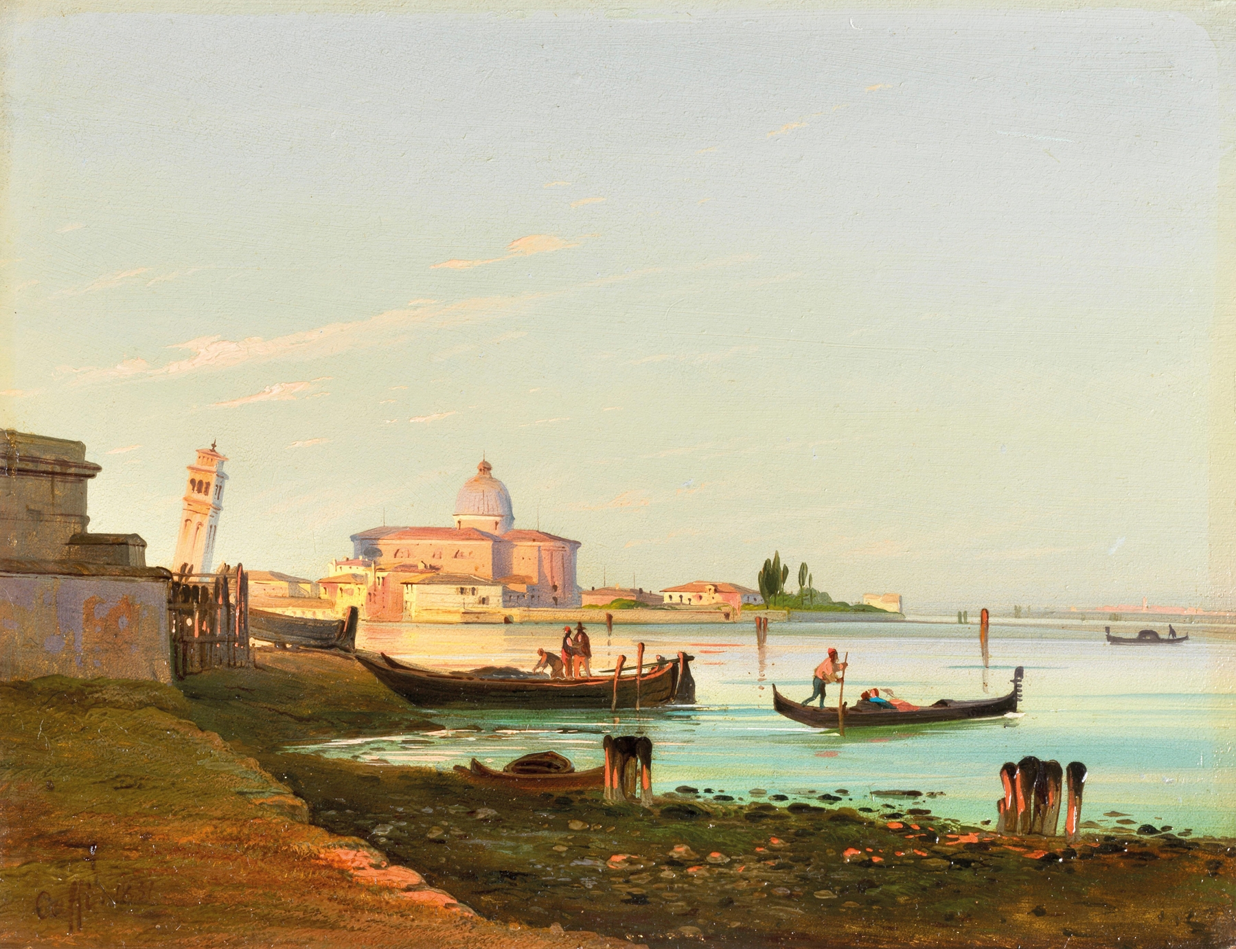 Venice, a View of San Pietro di Castello, by Ippolito Caffi, public domain
