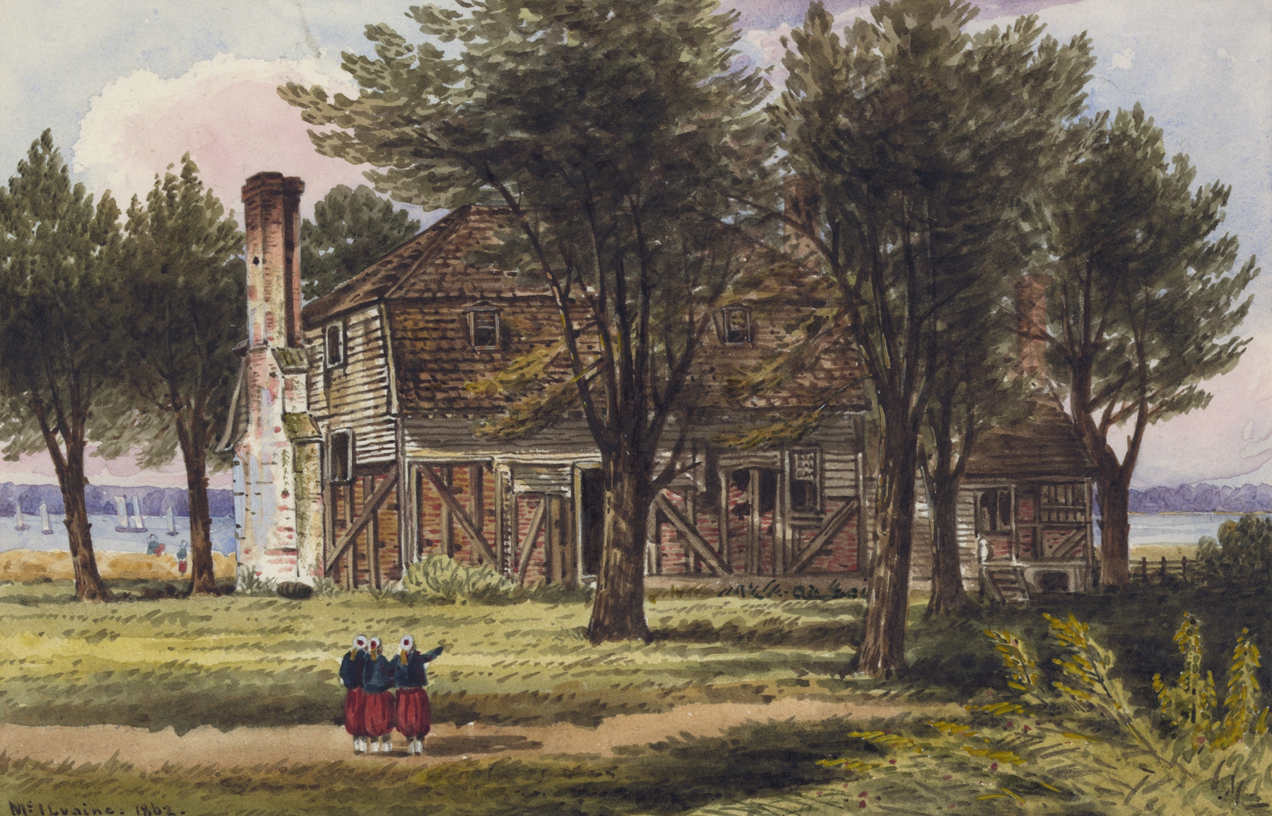 The Moore House near Yorktown, Va. by William McIlvaine, oil painting