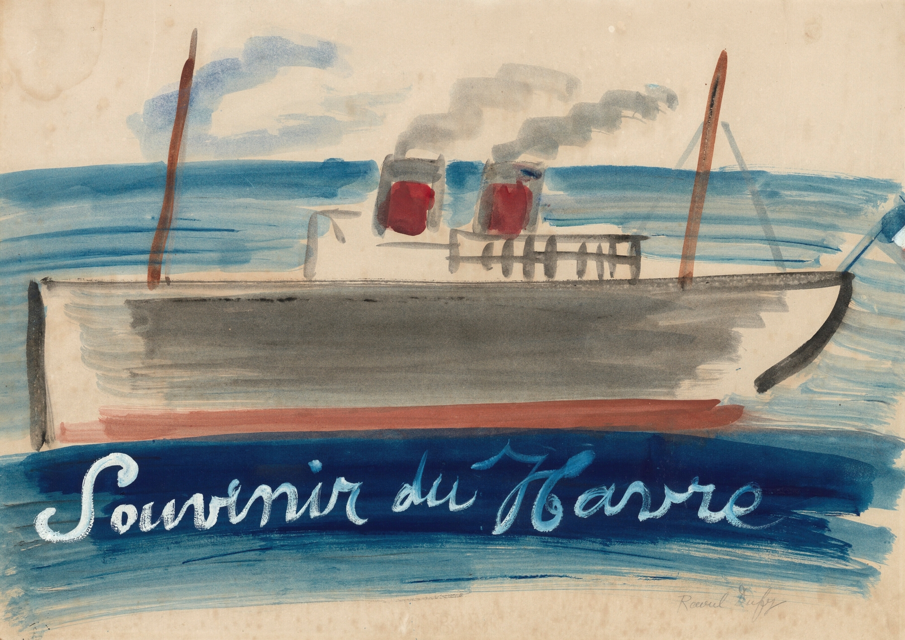 Souvenir du Havre, by Raoul Dufy, public domain