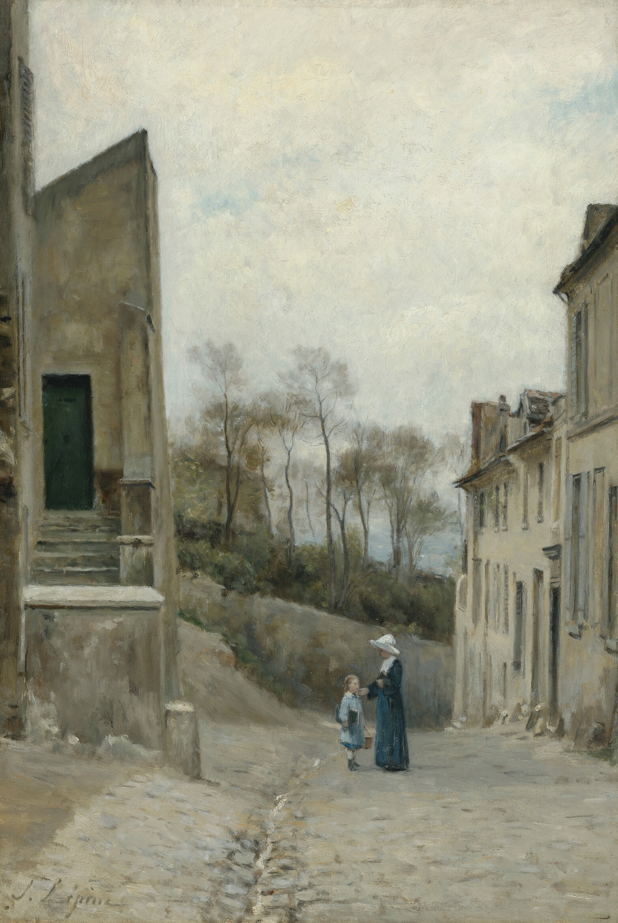 Montmartre, la rue Cortot, by Stanislas Lépine, public domain