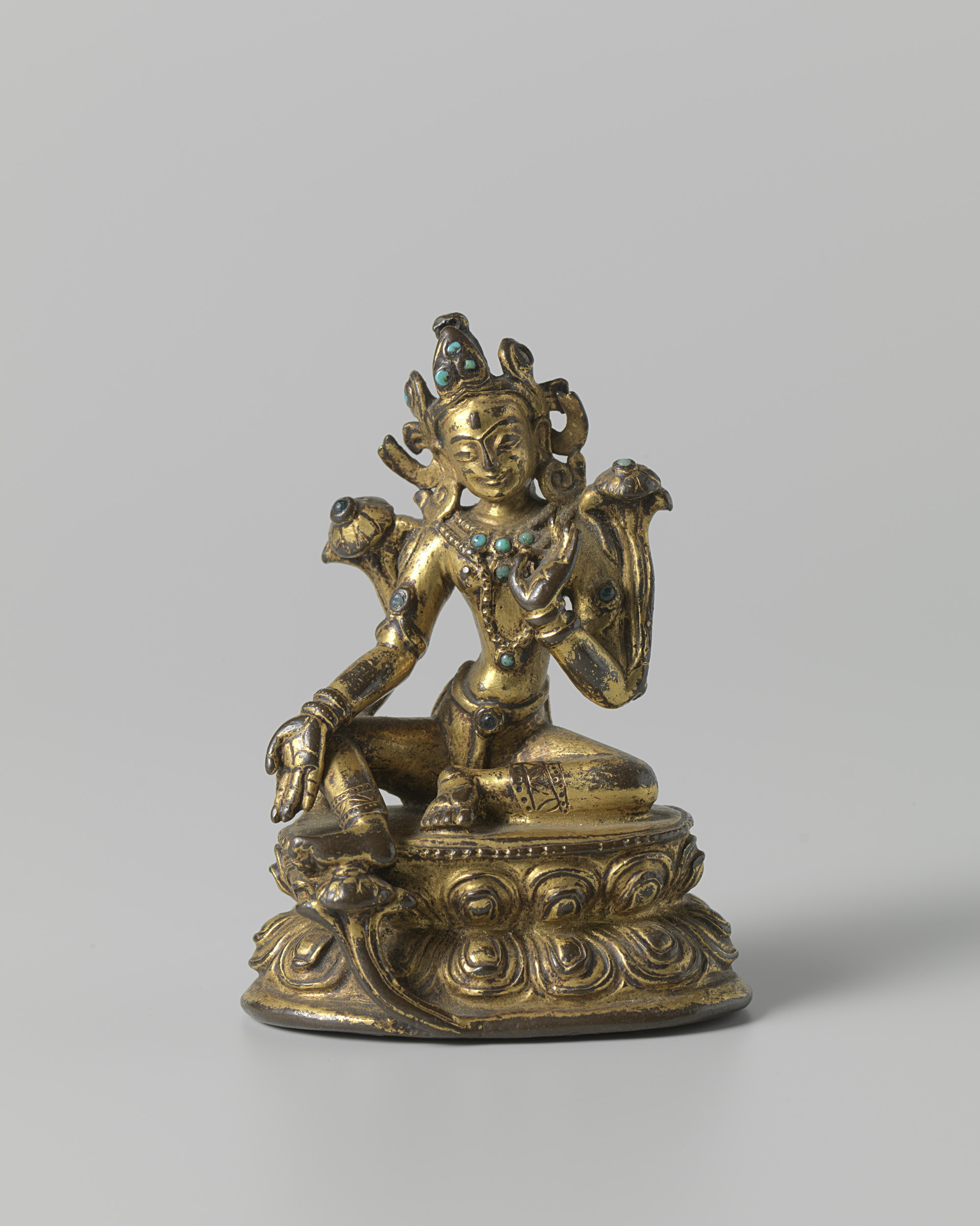 Baroque artwork by unknown artist depicting a serene figure with a halo