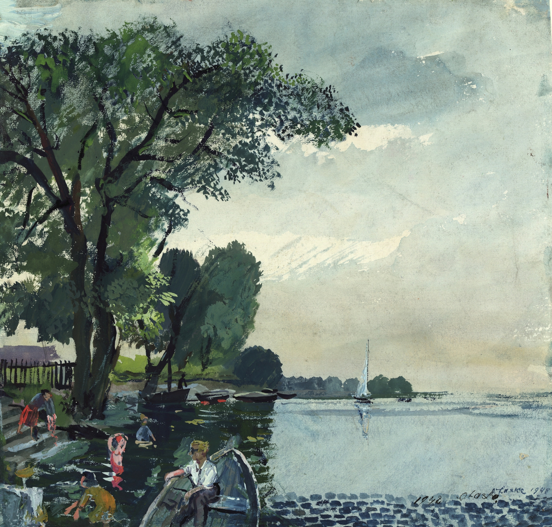 Pratermotiv an der alten Donau, by Oskar Laske, public domain