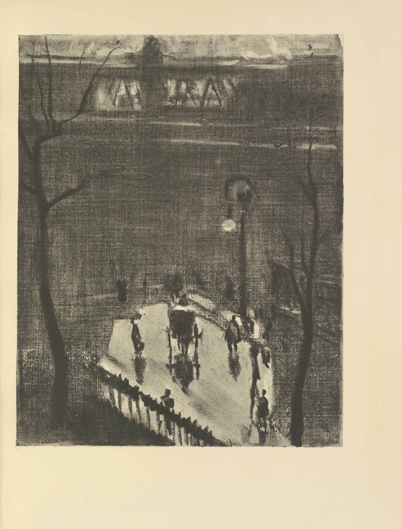 Under Charing Cross by Joseph Pennell, ink on paper, showcasing the grand arches of Charing Cross