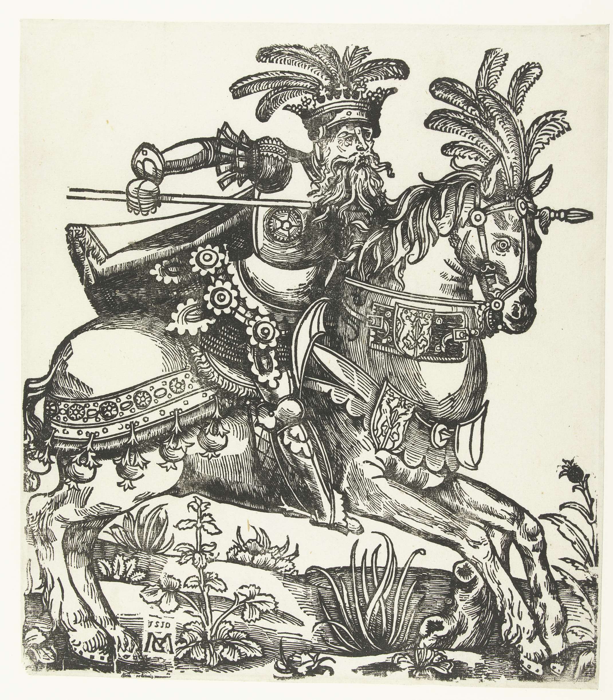 Figurative artwork on paper by an unknown artist, Hector van Troje