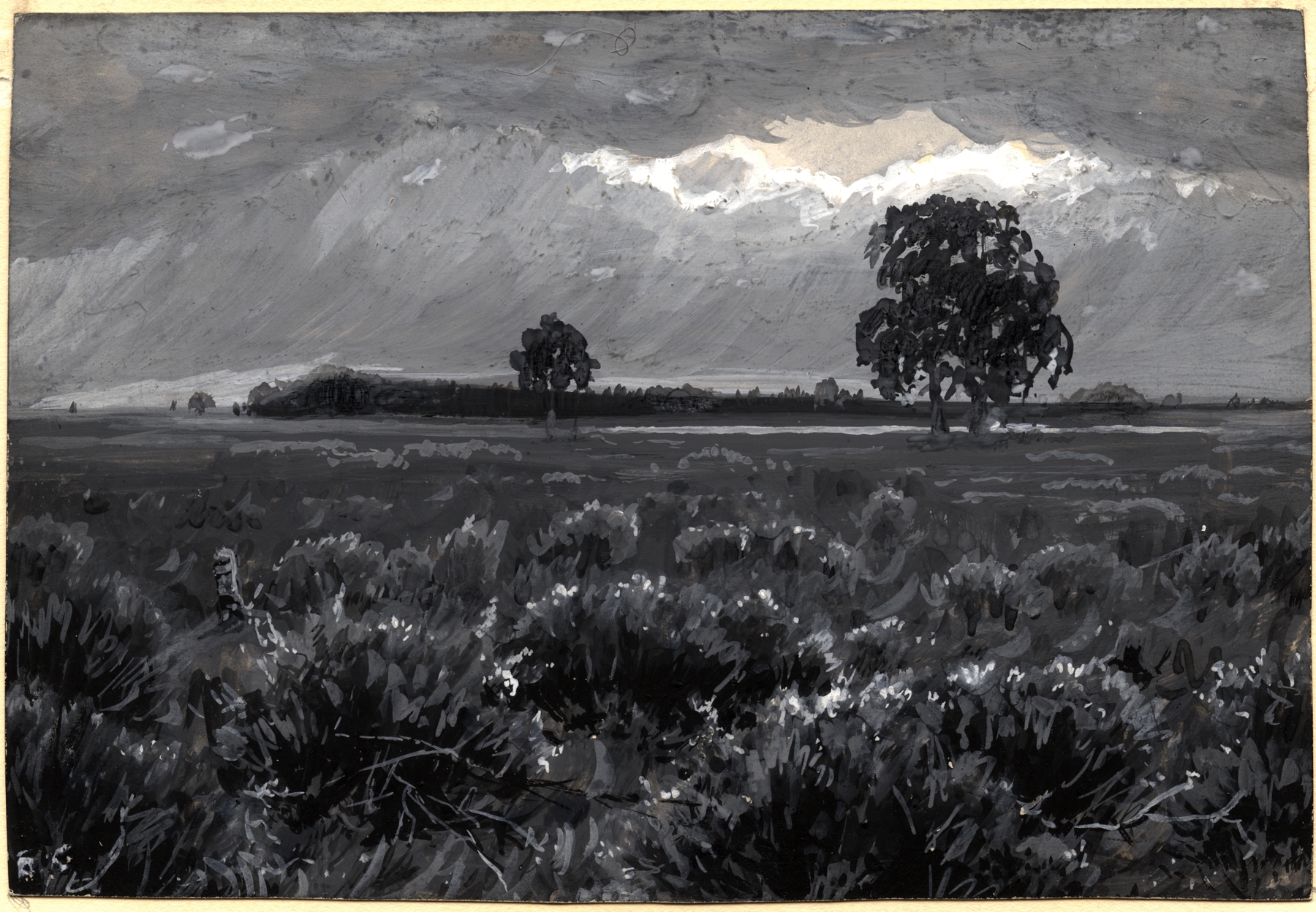 Copses of Trees on the Baraba Steppe, oil on canvas by Boris Vasilievich Smirnov
