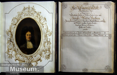 Portrait of Emanuel Eckolt, oil on parchment by Johann Heinrich Am Ende