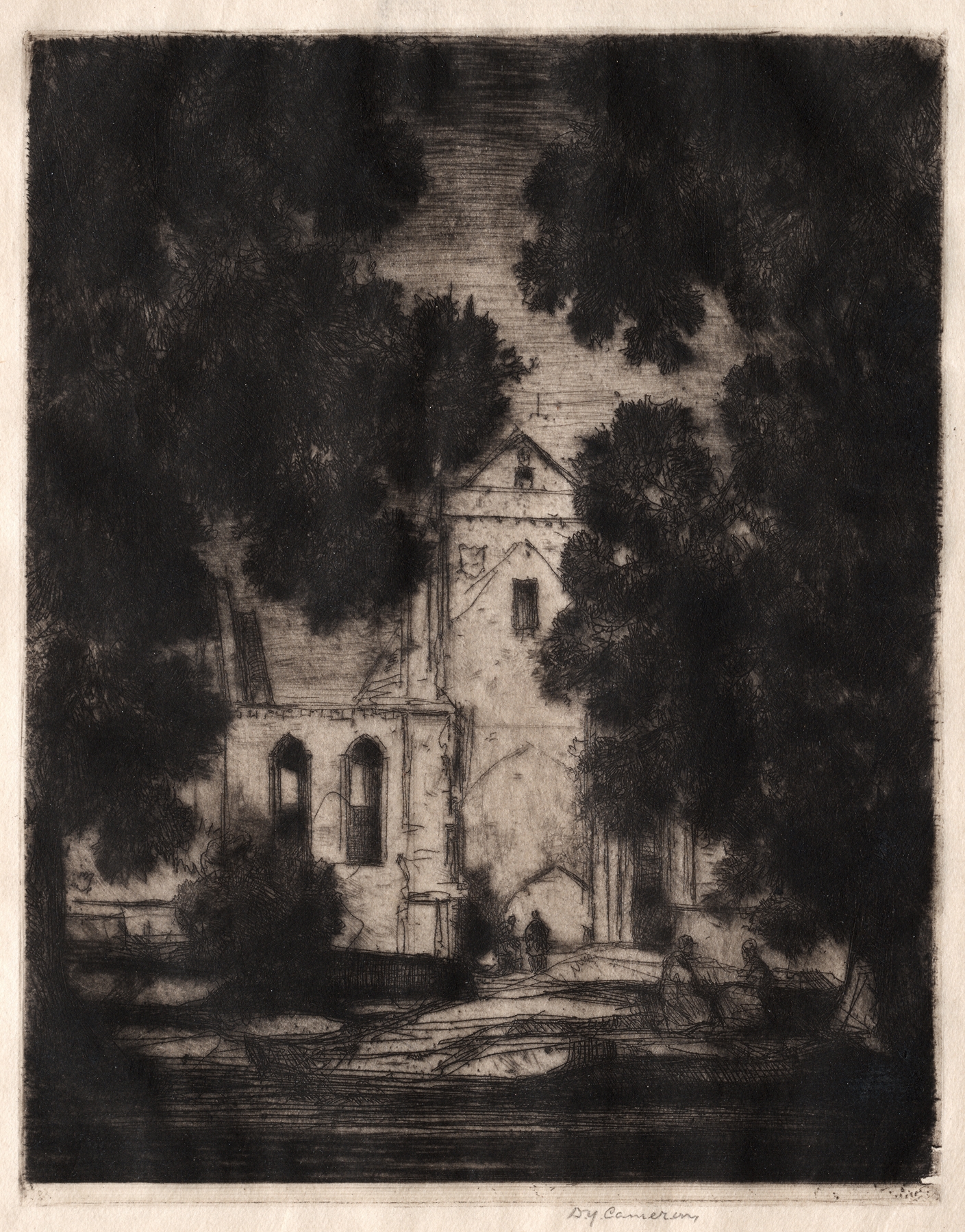 Pluscarden, by David Young Cameron, public domain