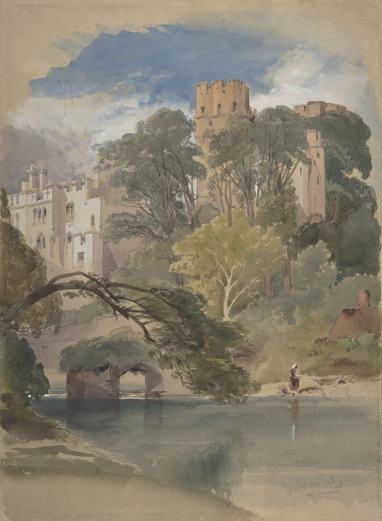 Caesar’s Tower, Warwick Castle, by William Callow, public domain