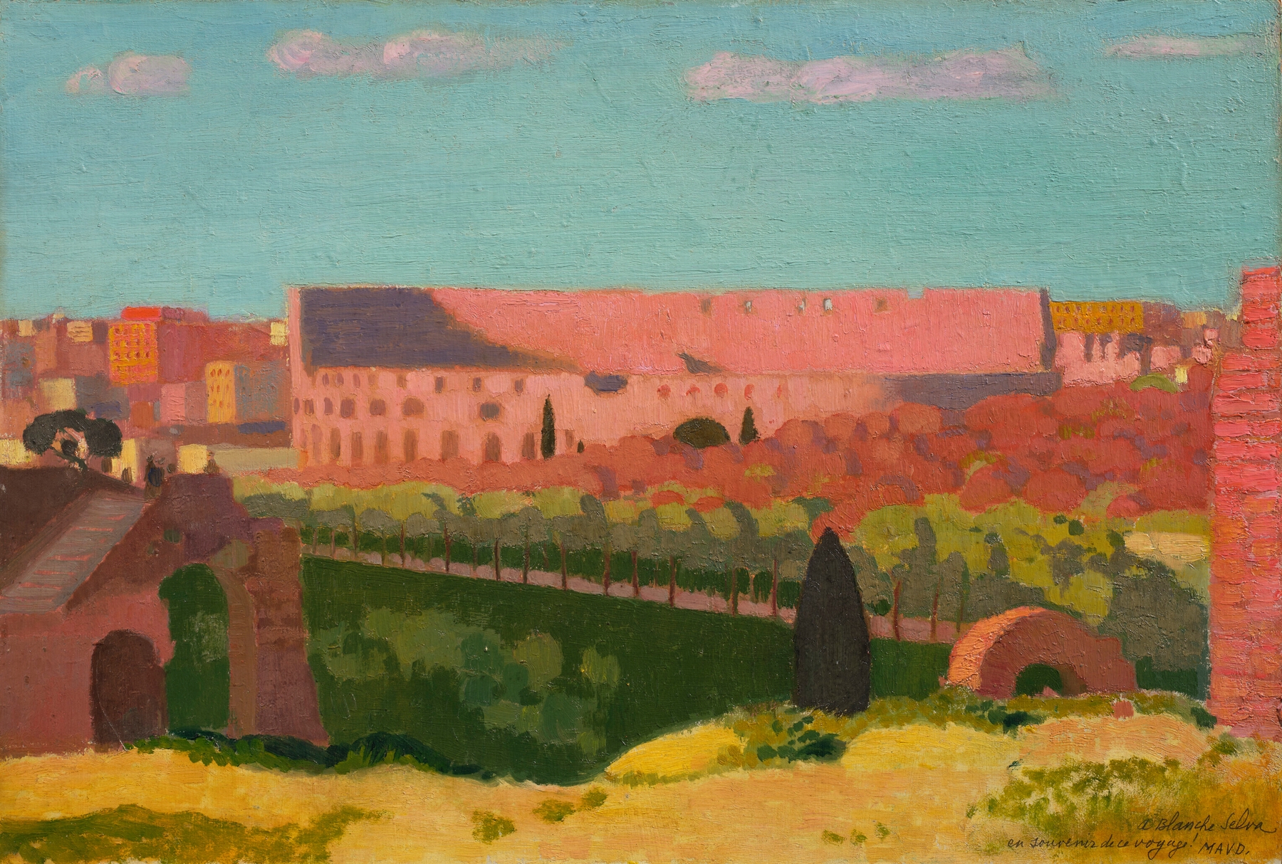 Vue du Colisée by Maurice Denis, oil painting depicting the Colosseum in warm hues