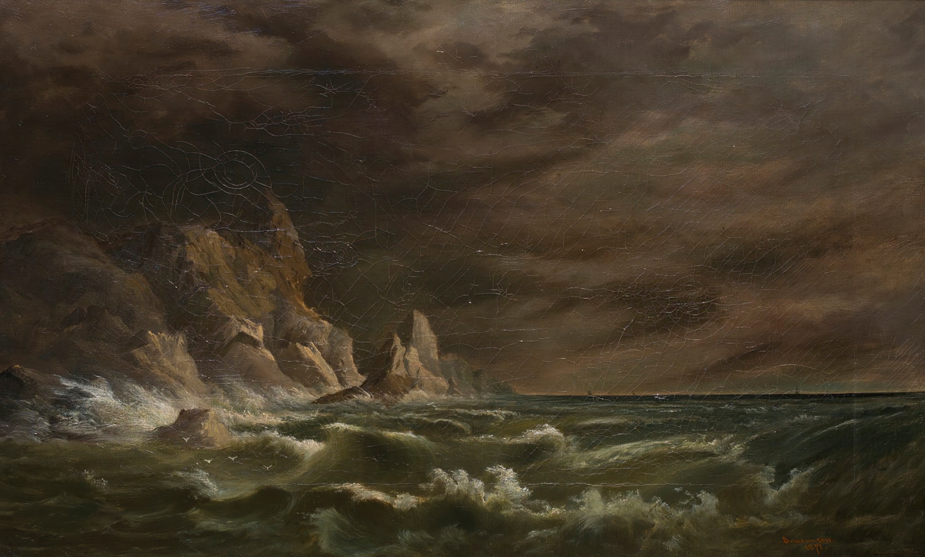 Storm Off the Irish Coast, by Robert S. Duncanson, public domain