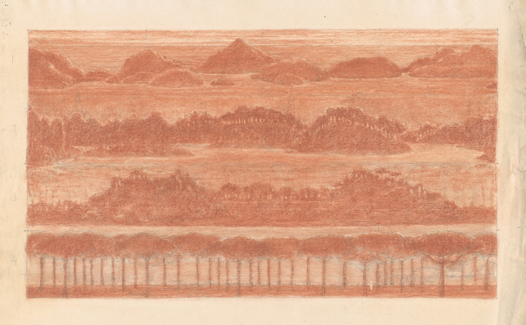 Four Landscapes by Herbert Crowley, Post-Impressionism, depicting serene nature scenes.