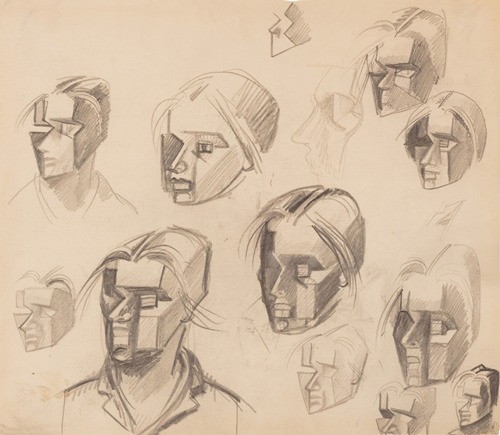 A cubist study of heads by Julio González.