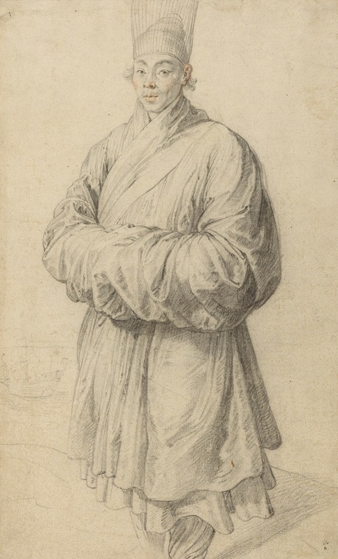 A portrait of a man in traditional Korean costume by Peter Paul Rubens.