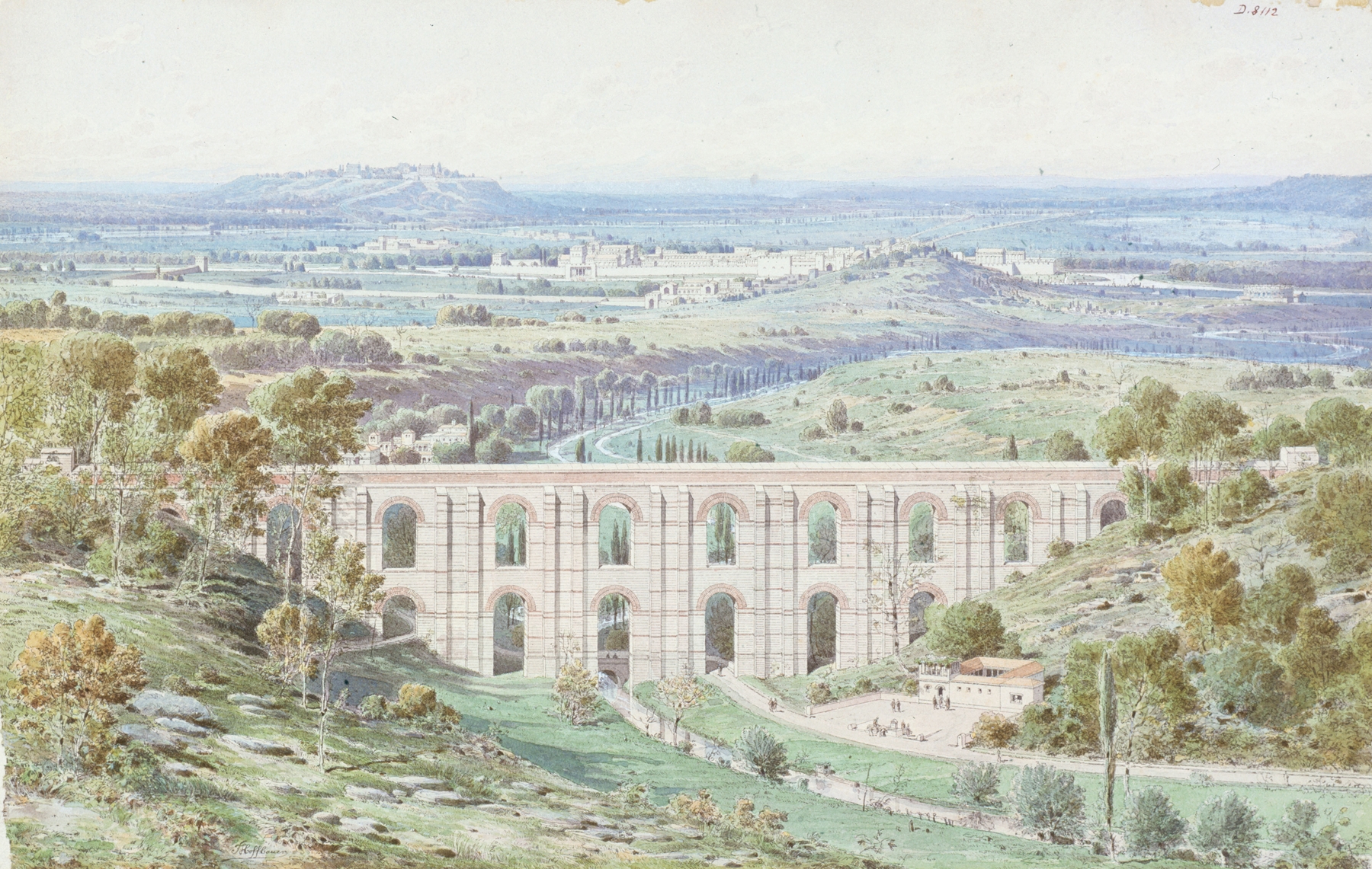 L’aqueduc Médicis d’Arcueil, oil on canvas by Fédor Hoffbauer
