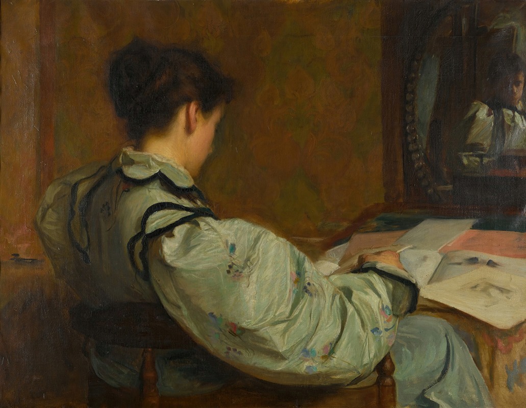 A portrait of Miss Alice Watson by George Spencer Watson.