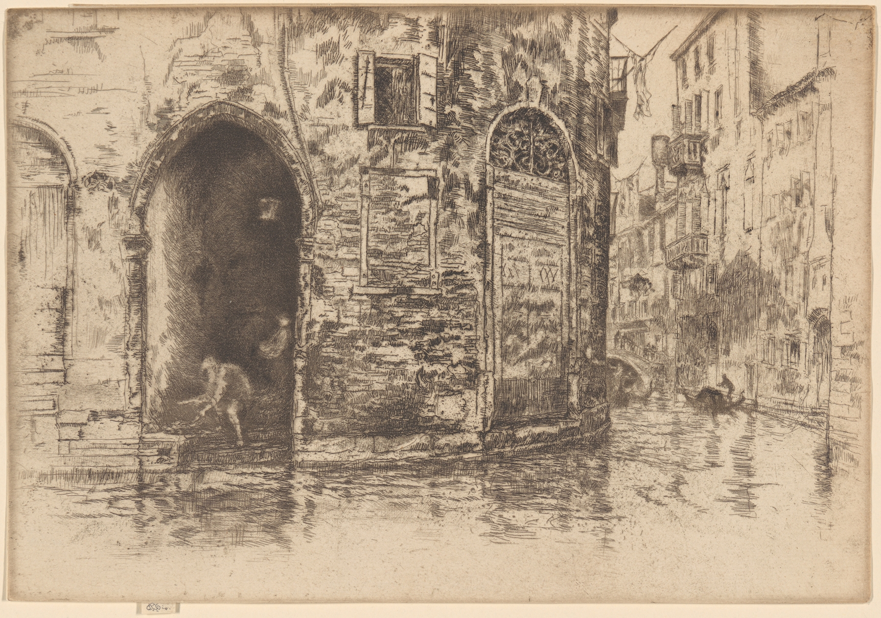 Interior scene with two doorways, oil painting by James Abbott McNeill Whistler