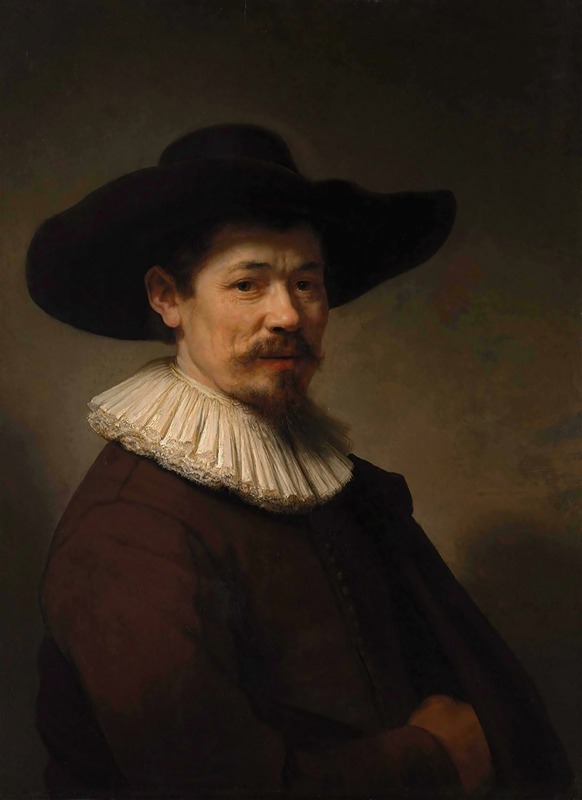 Rembrandt's 'Herman Doomer' is a striking portrait showcasing the artist's mastery of light and shadow.
