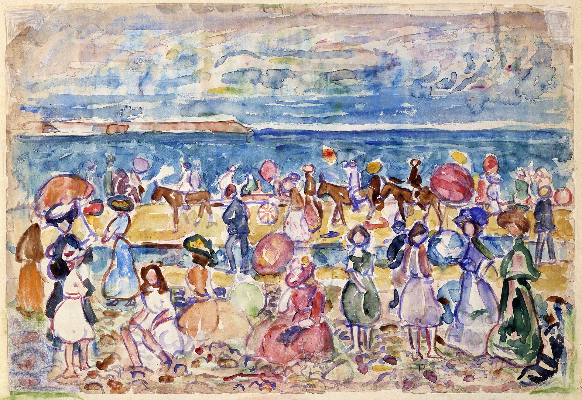 Holiday in New England, by Maurice Prendergast, public domain