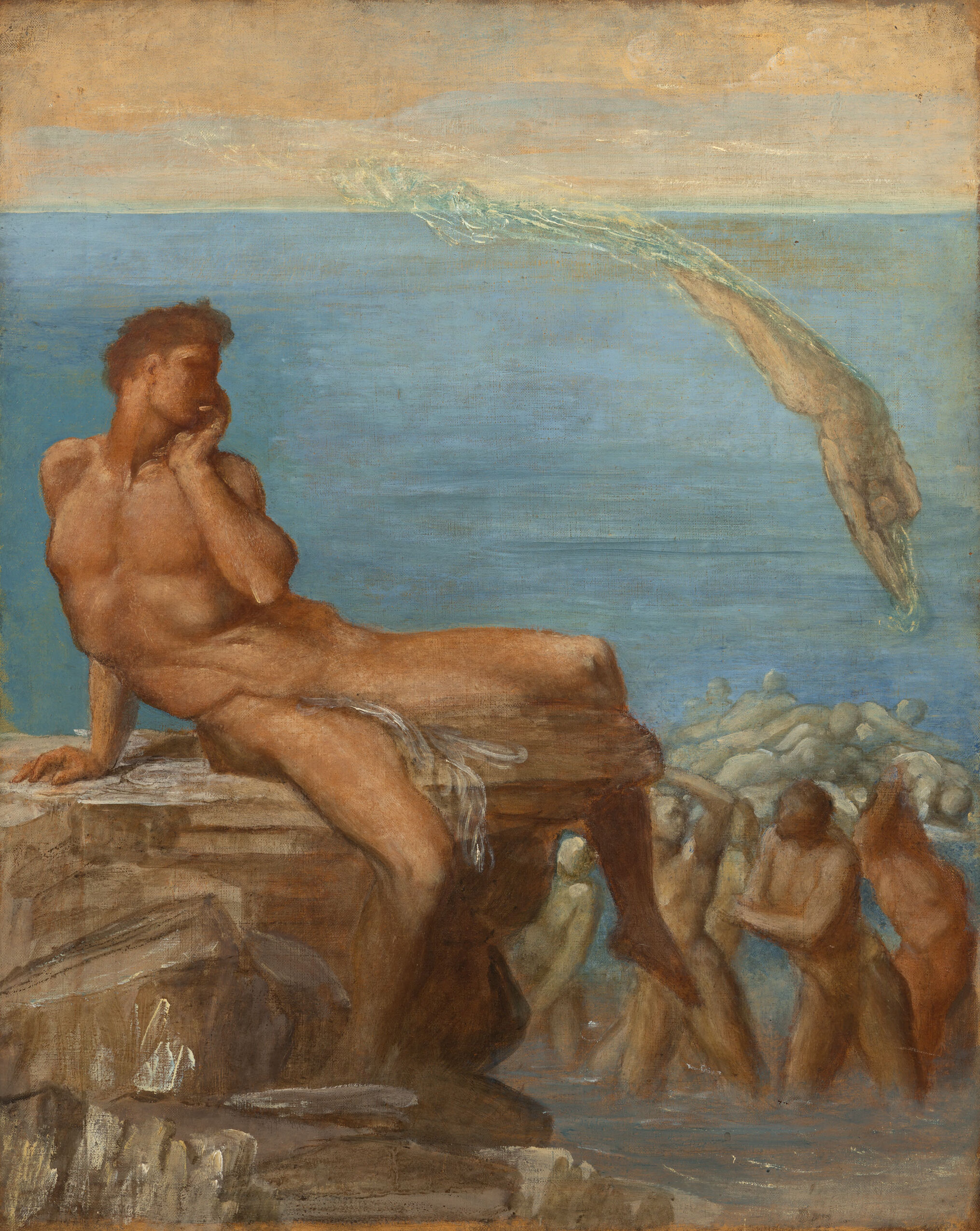The Genius of Greek Poetry, oil painting by George Frederic Watts, featuring a radiant muse.