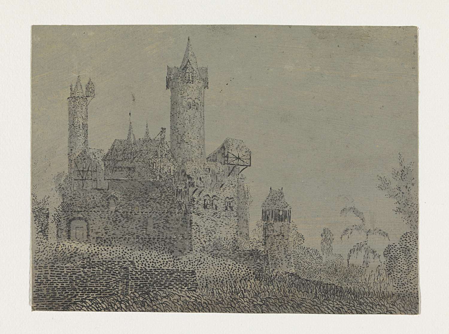 Castle with Tall Towers, by Hercules Segers, public domain