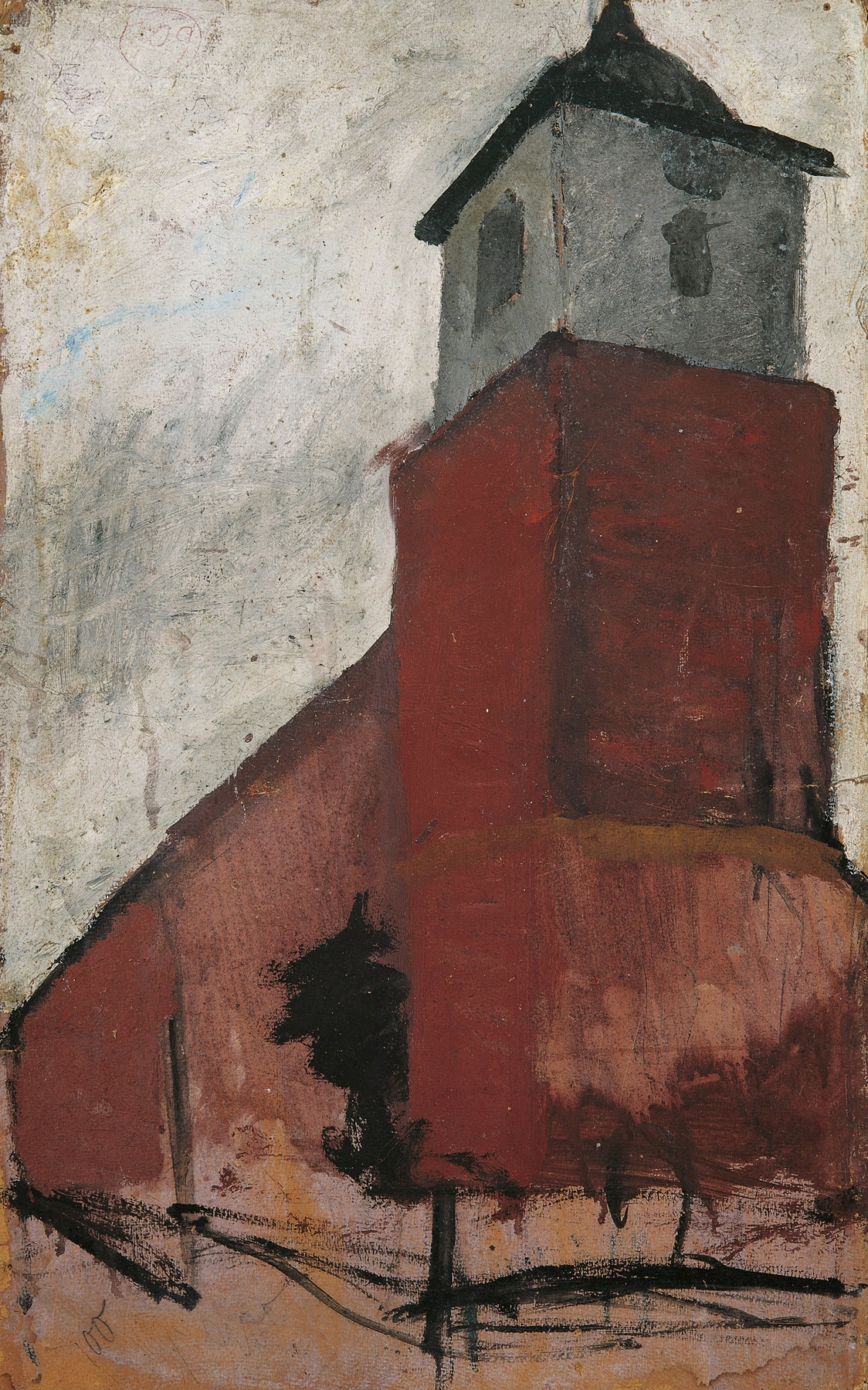 Church in Worpswede, by Paula Modersohn-Becker, public domain
