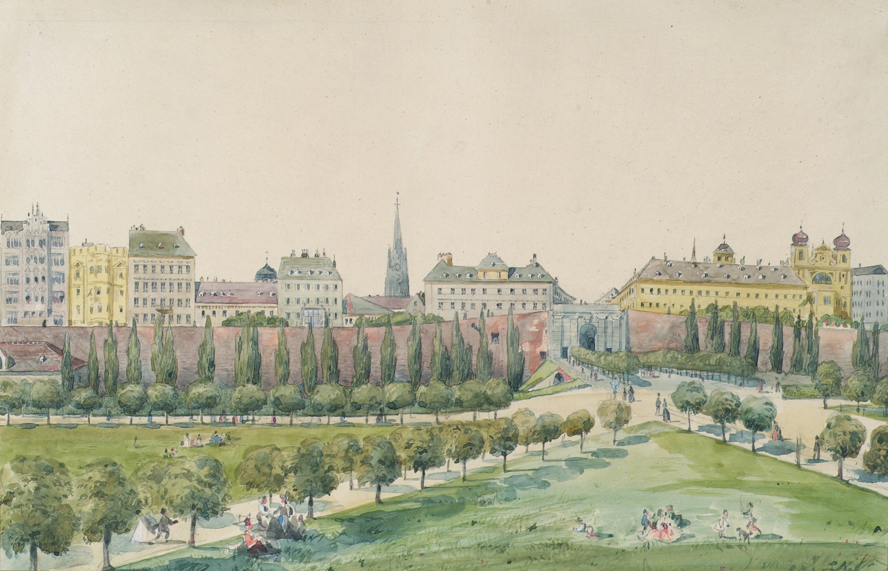 Architecture of Die Stubenbastei und das Stubentor in Wien by Emil Hütter, medium unknown