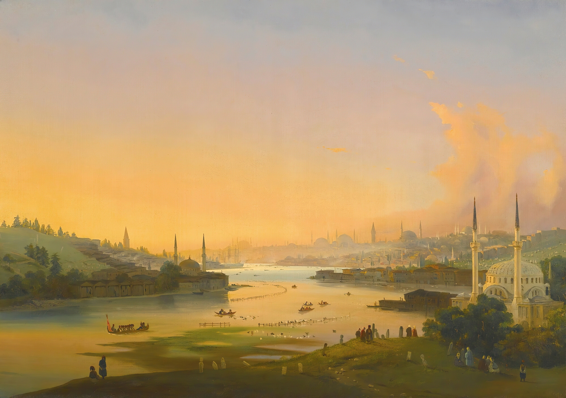 Sunrise Over The Golden Horn, by Ippolito Caffi, public domain