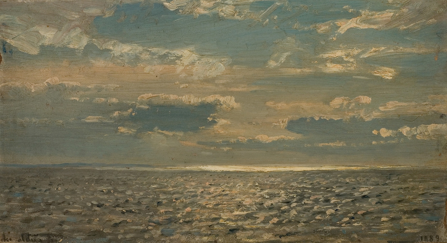 Skyet vær, by Amaldus Nielsen, public domain