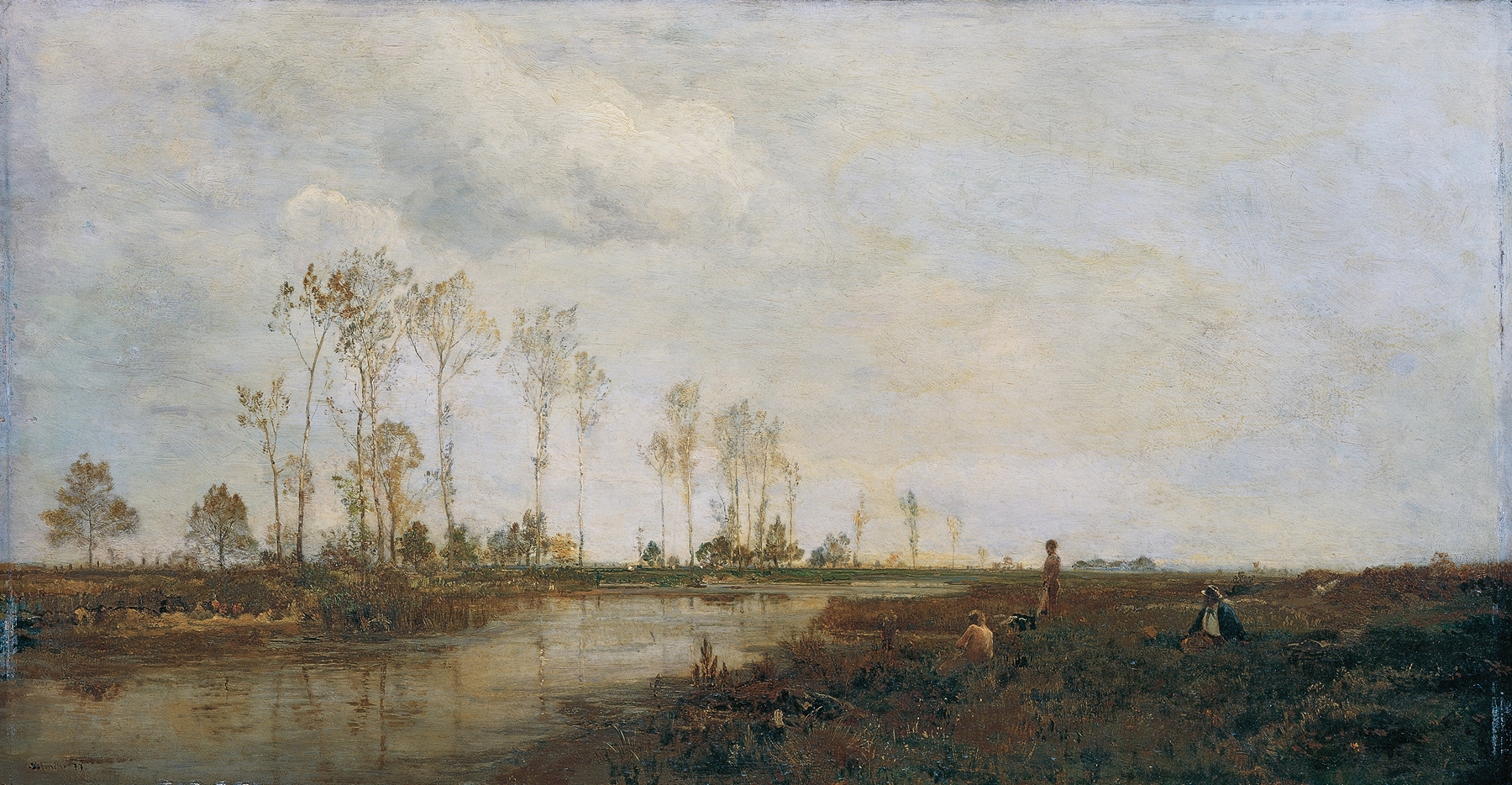 An der Thaya bei Lundenburg I, by Emil Jakob Schindler, public domain