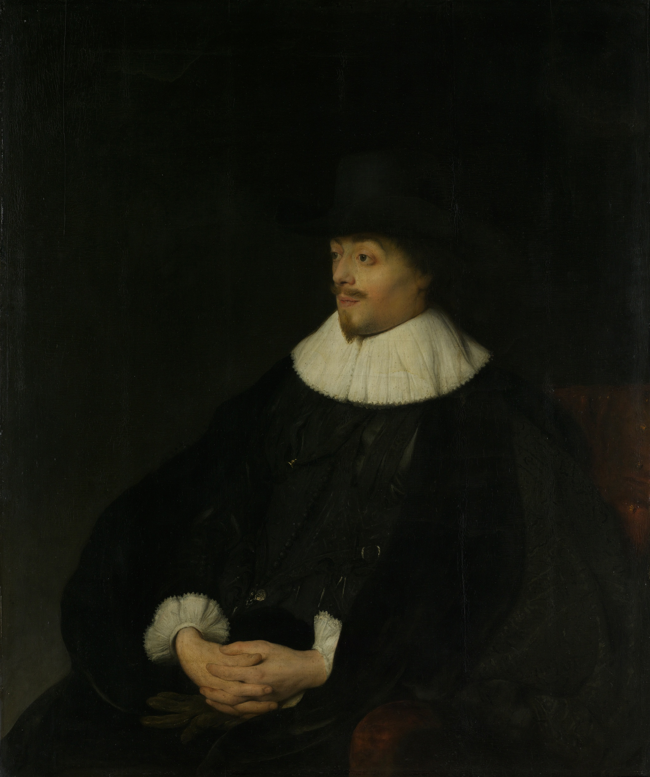Portrait of Constantijn Huygens, oil on panel by Jan Lievens