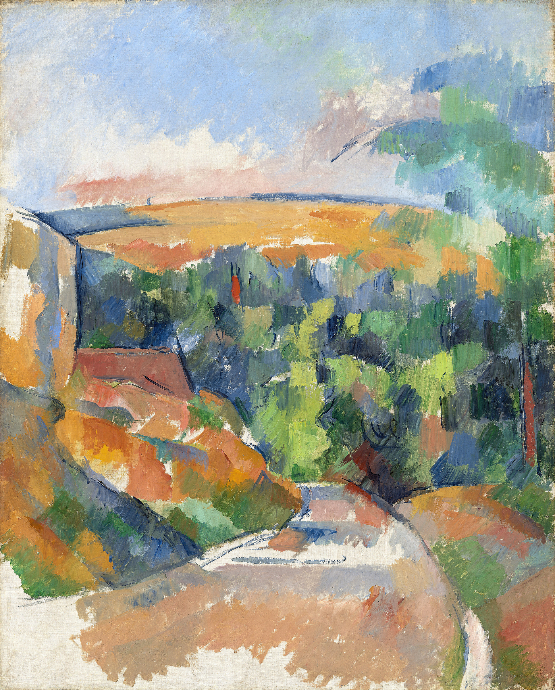 The Bend in the Road, by Paul Cezanne, public domain
