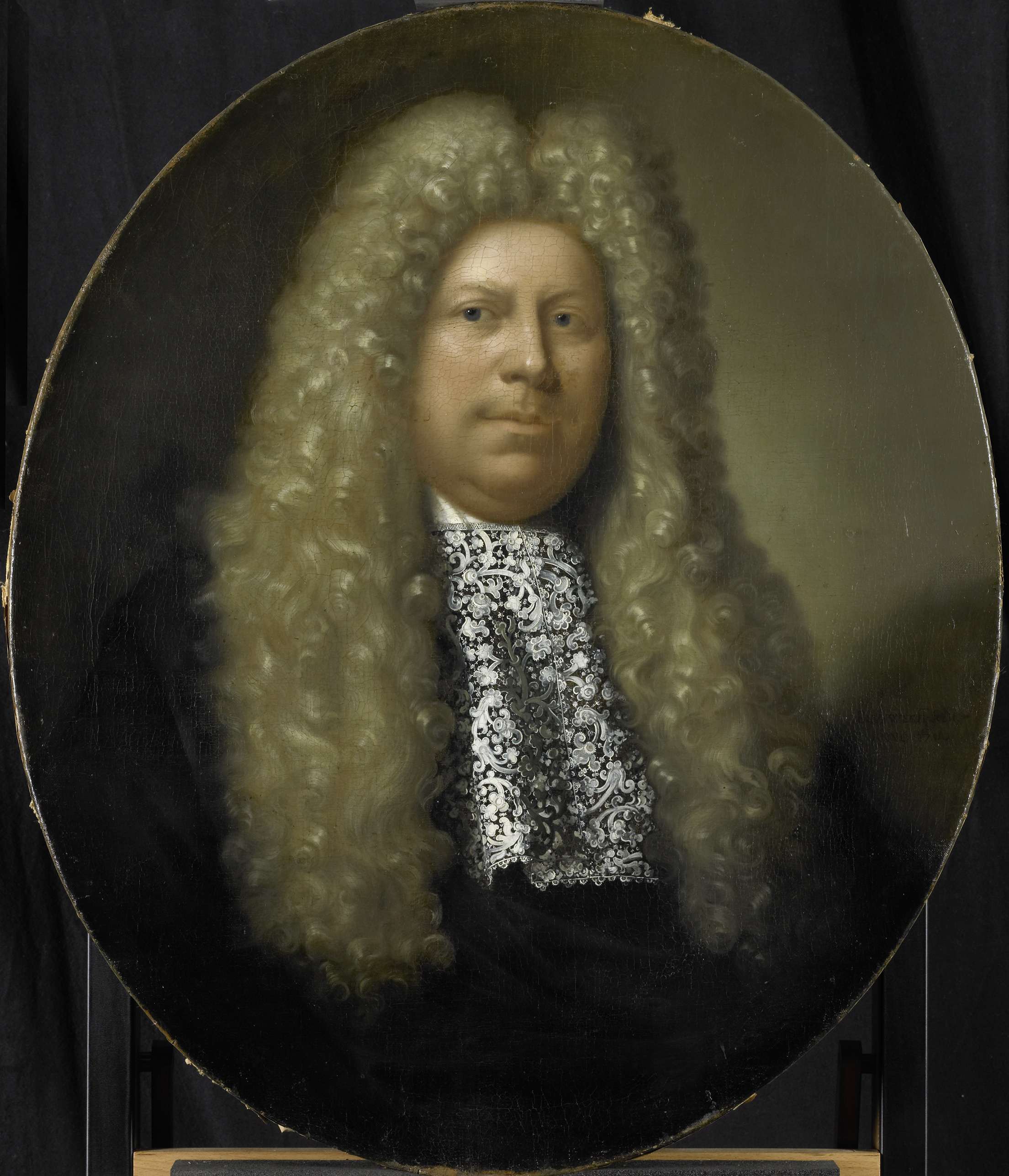 Portrait of Jacob Dane, oil painting by Pieter van der Werff, featuring a man in dark fabrics.