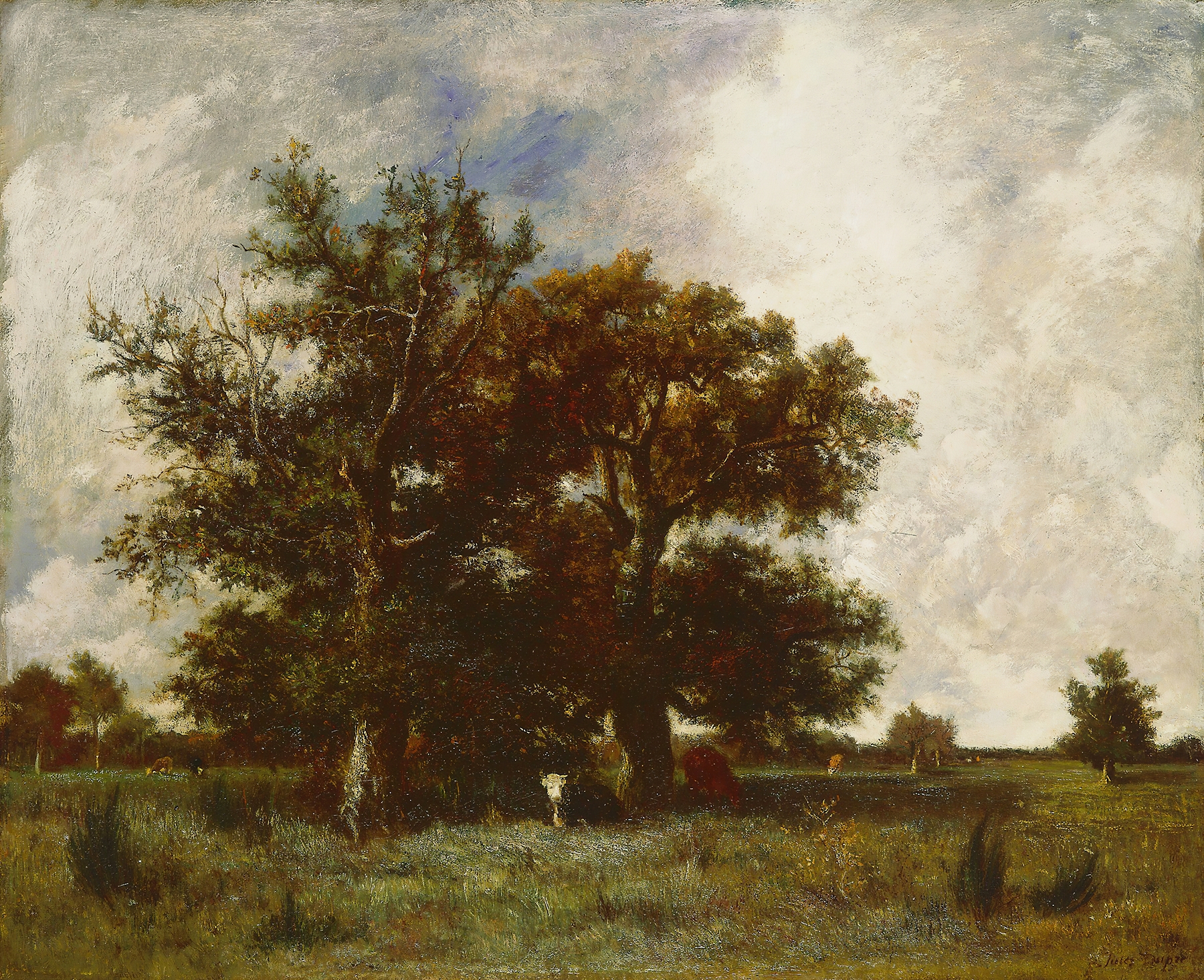 Fontainebleau Oaks, by Jules Dupré, public domain