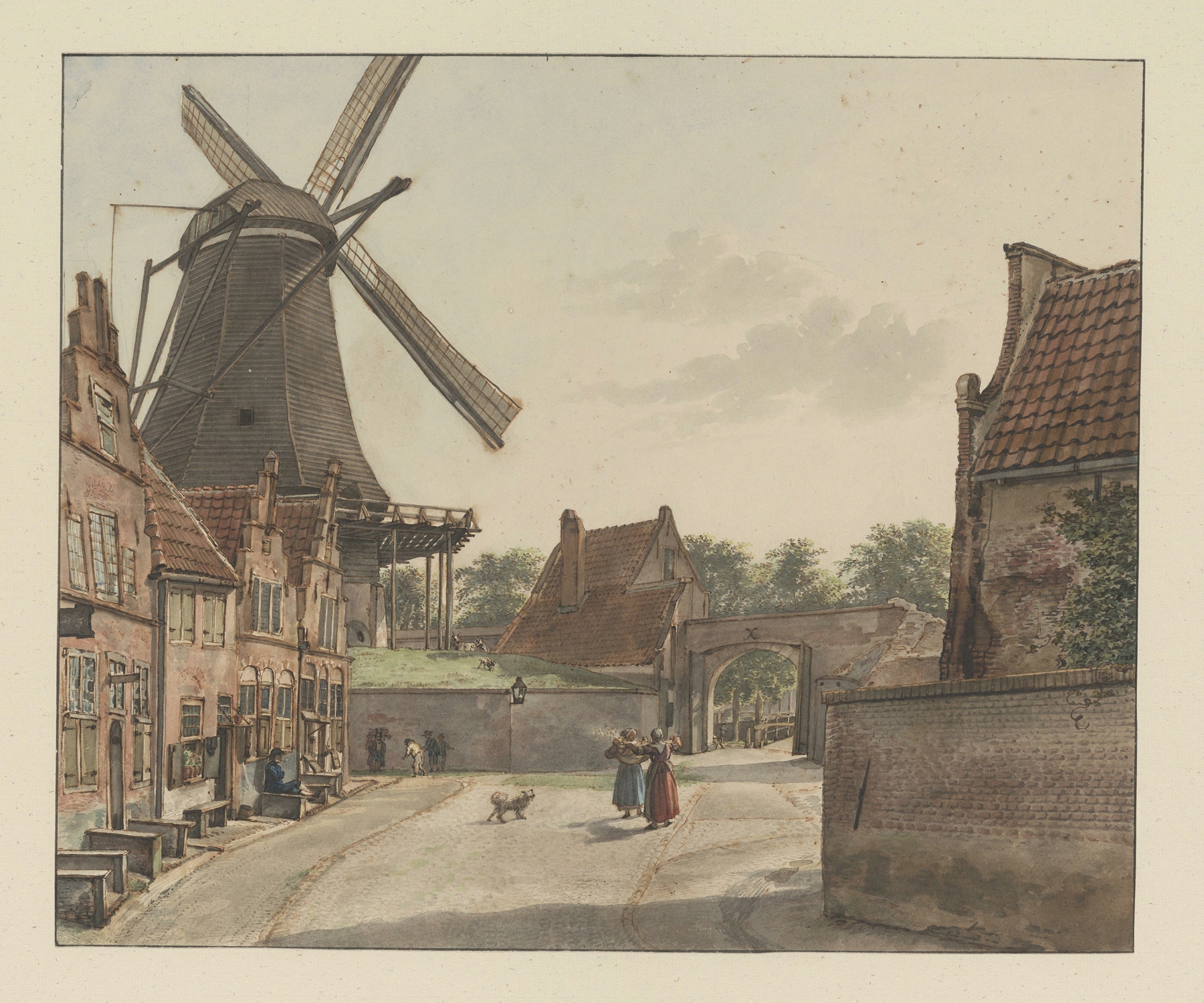 Dutch Golden Age architecture by Wybrand Hendriks, oil painting